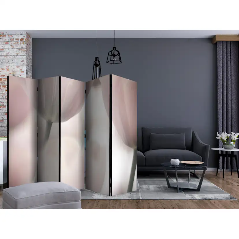 Rumsavdelare Skärmvägg Arkiio Tulips Fine Art Black and White II 225x172 cm