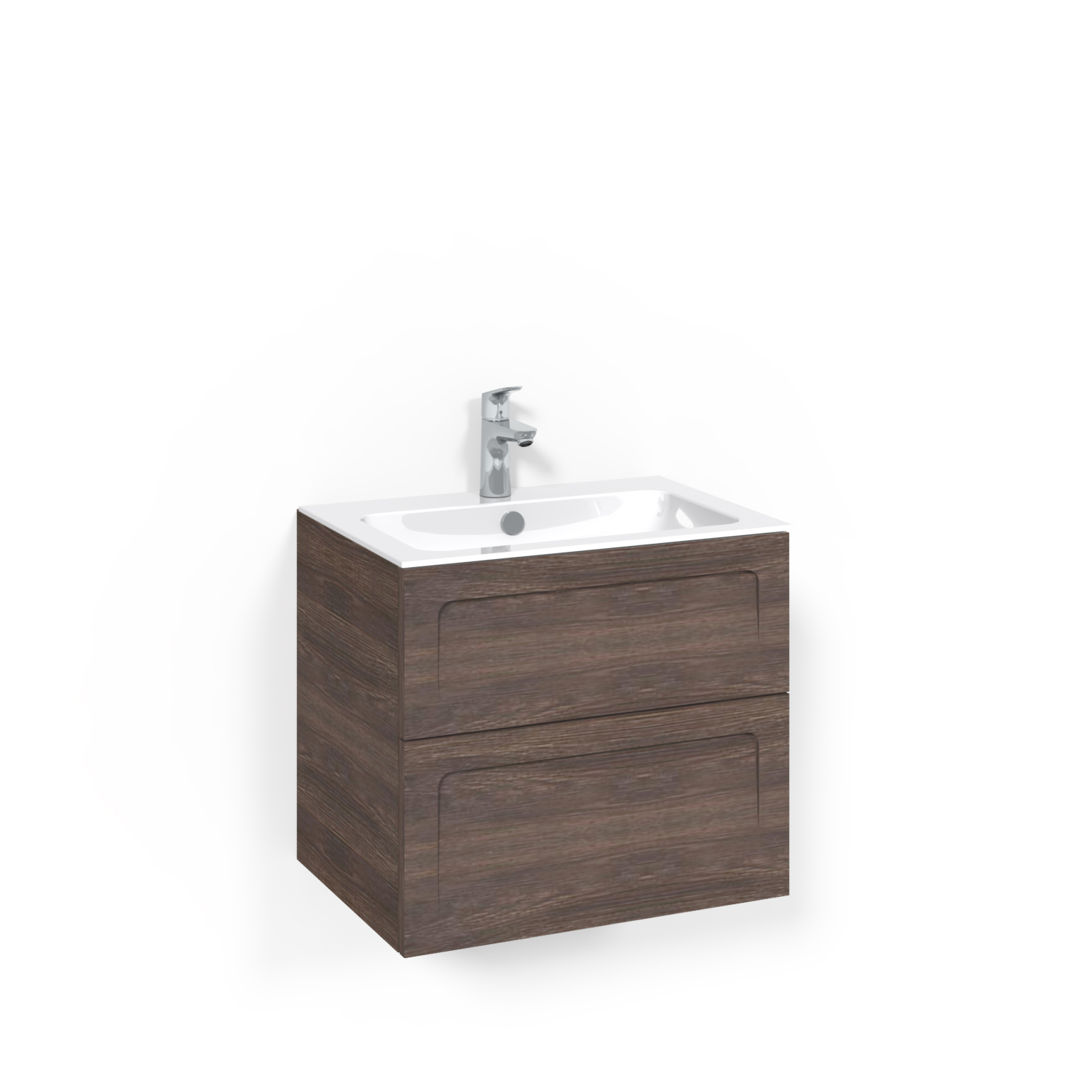 Crown Kommod 60x45 Brun Ask Shape Light 8 Bredd: 600 mm, Brun Ask, Rundad kant