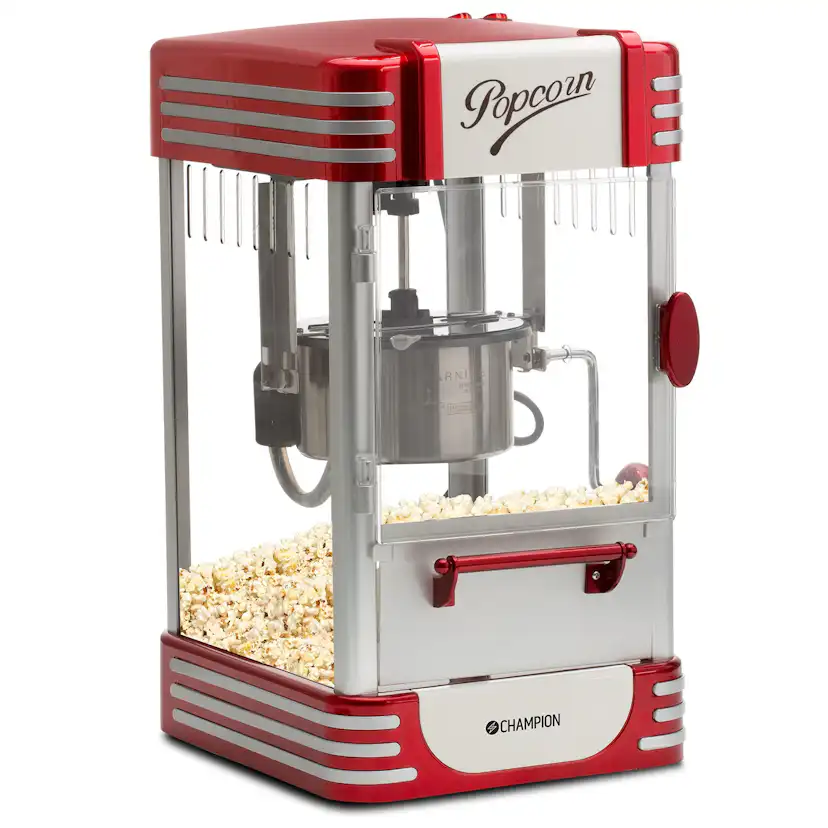 Popcornmaskin Champion Retro XL PCM406 Röd Metallic