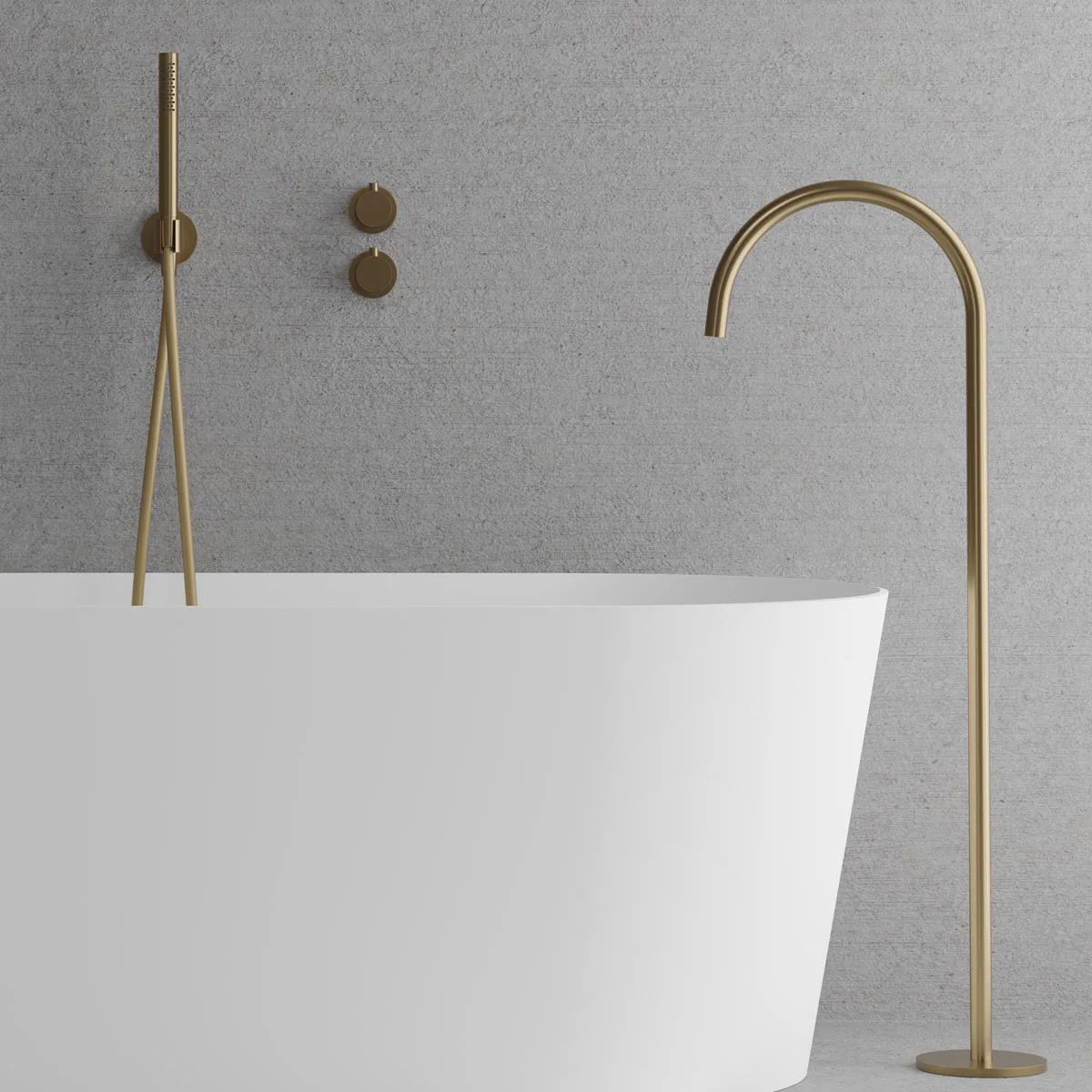 Badkarsblandare Scandtap Steel Harmonized Bliss 4 med Handdusch för Inbyggnad