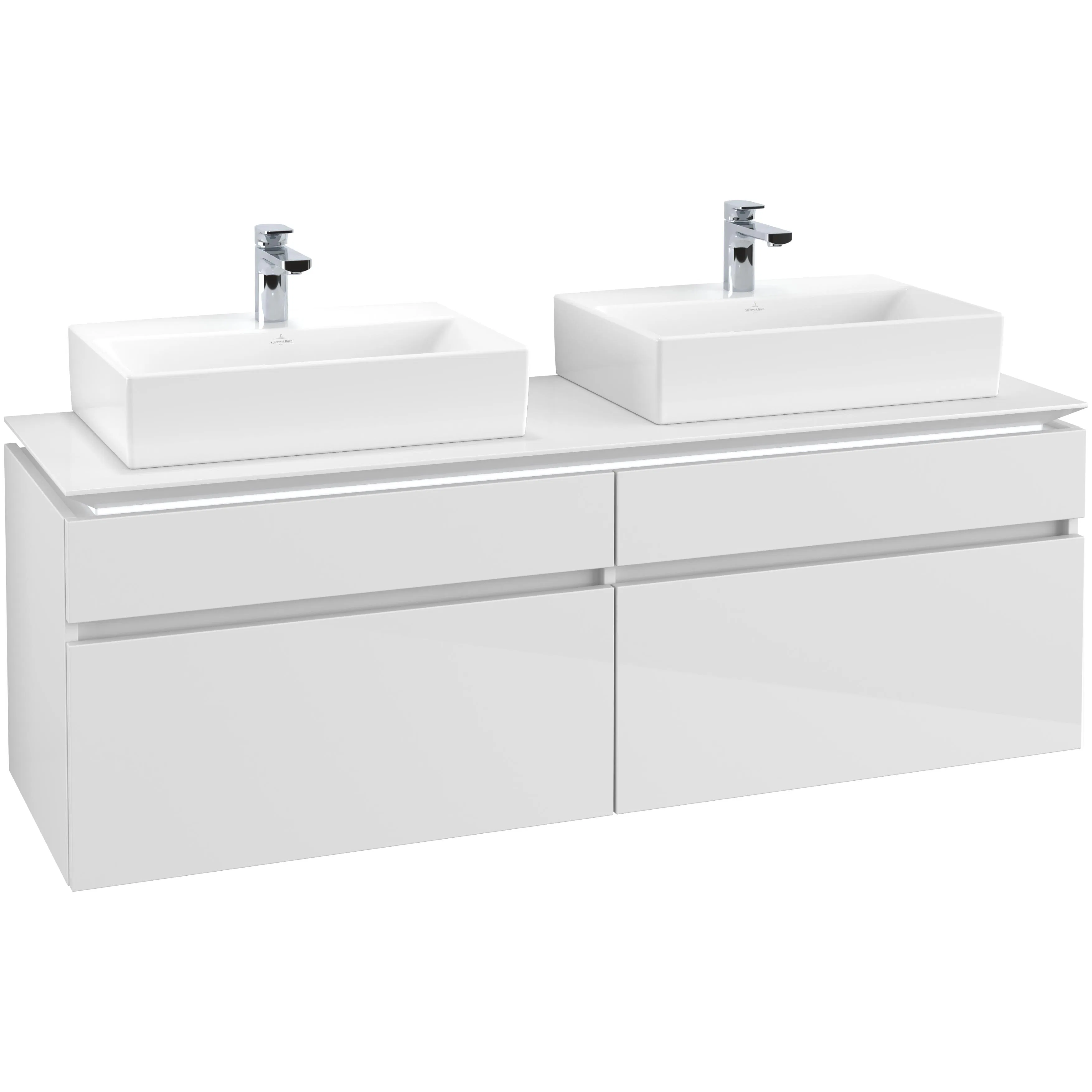 Tvättställsskåp Villeroy & Boch Legato 1600 med 4 Lådor för Två Tvättställ från Memento