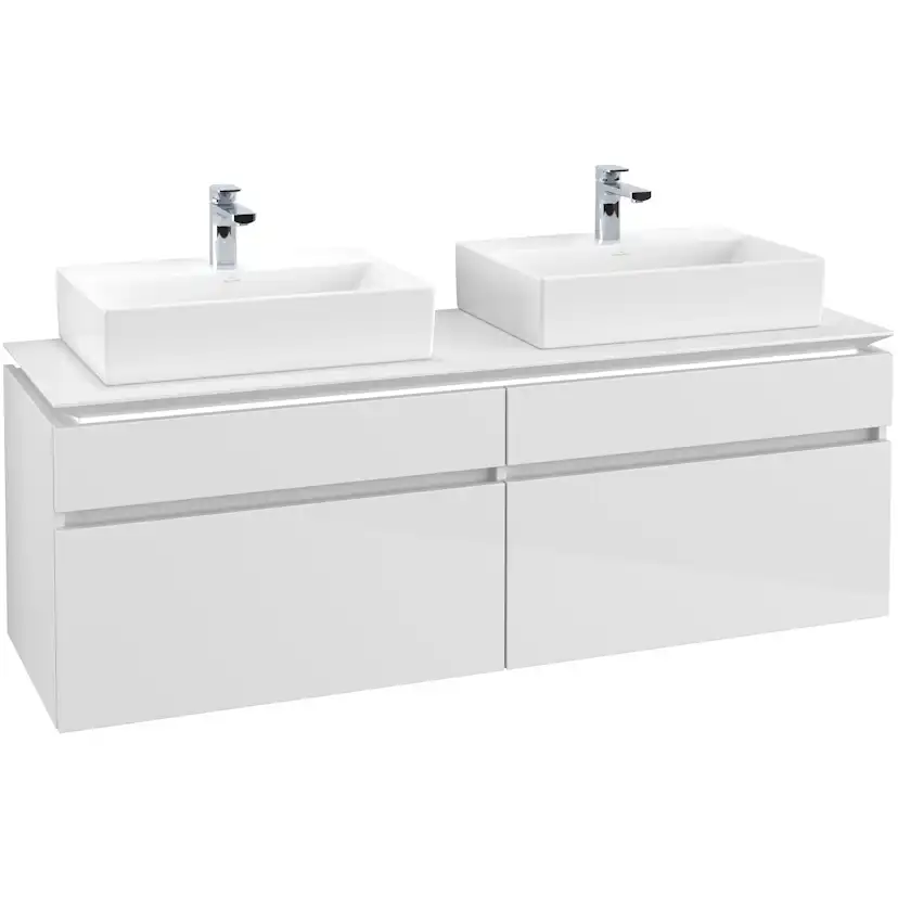 Tvättställsskåp Villeroy & Boch Legato 1600 med 4 Lådor för Två Tvättställ från Memento