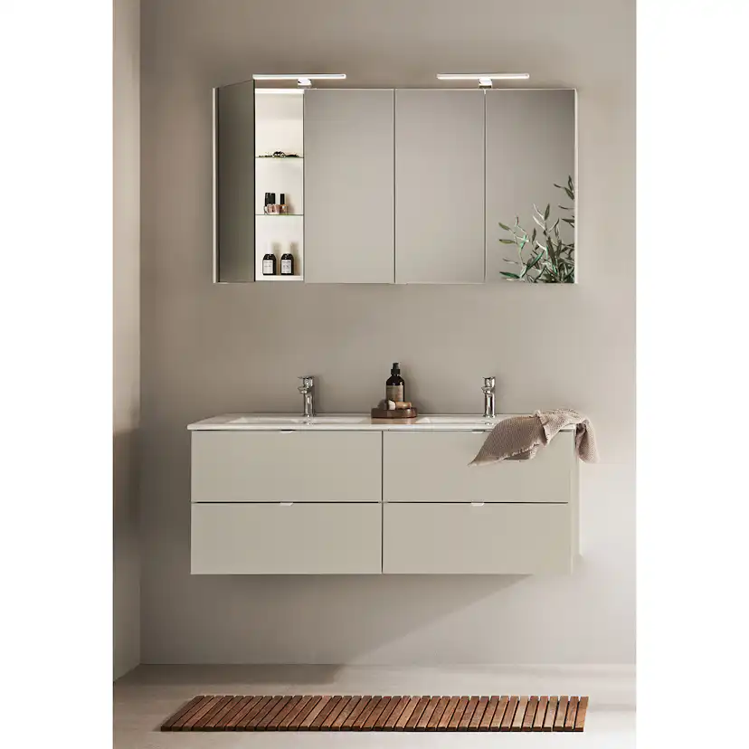 Tvättställsskåp Hafa Go 2x2 Lådor med Tvättställ Beige