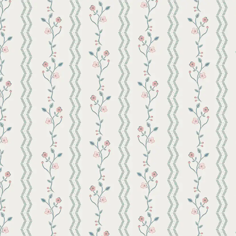 Tapet Laura Ashley Blencow Stripe Dark Duck Egg Blå 122748