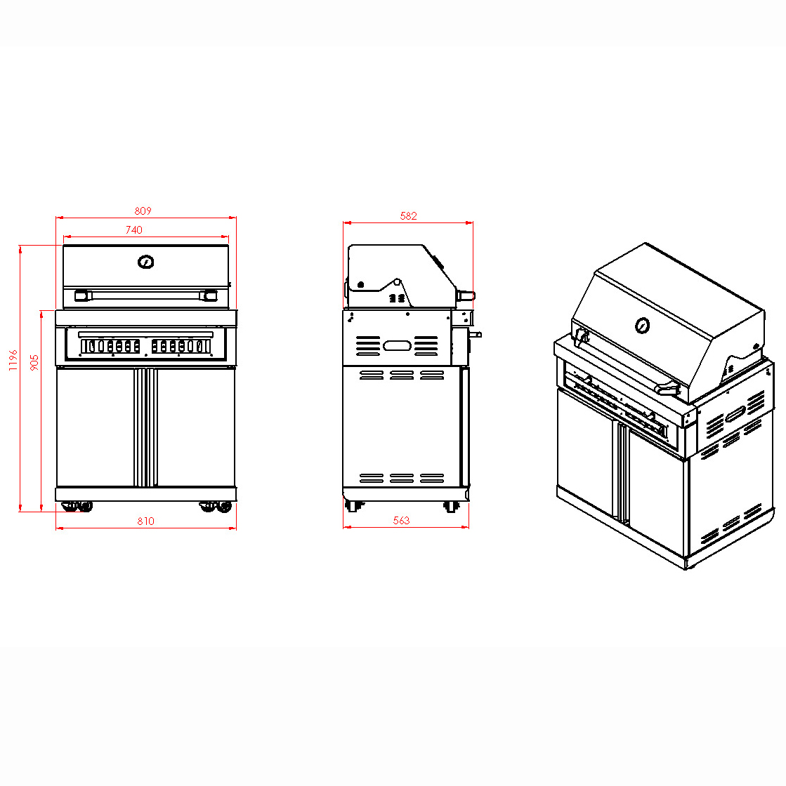 Kolgrill MyOutdoorKitchen Stainless Collection