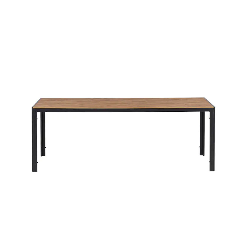 Break Diningtable Alumnium - Black / Nature Rectangular 90*2 Svart/Natur