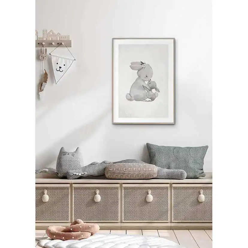 Poster Gallerix Watercolor Rabbits