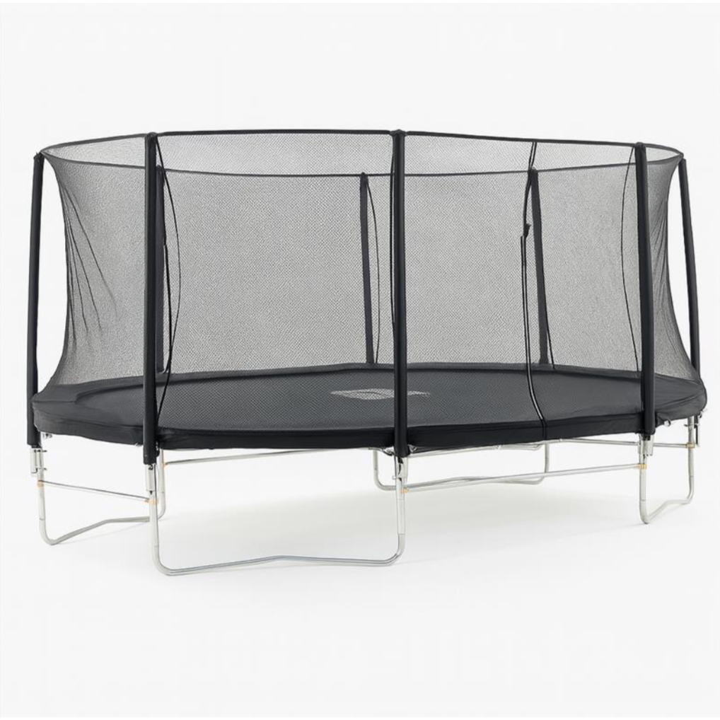 Studsmatta Trekrunner Oval med Skyddsnät 3,05x4,88 m