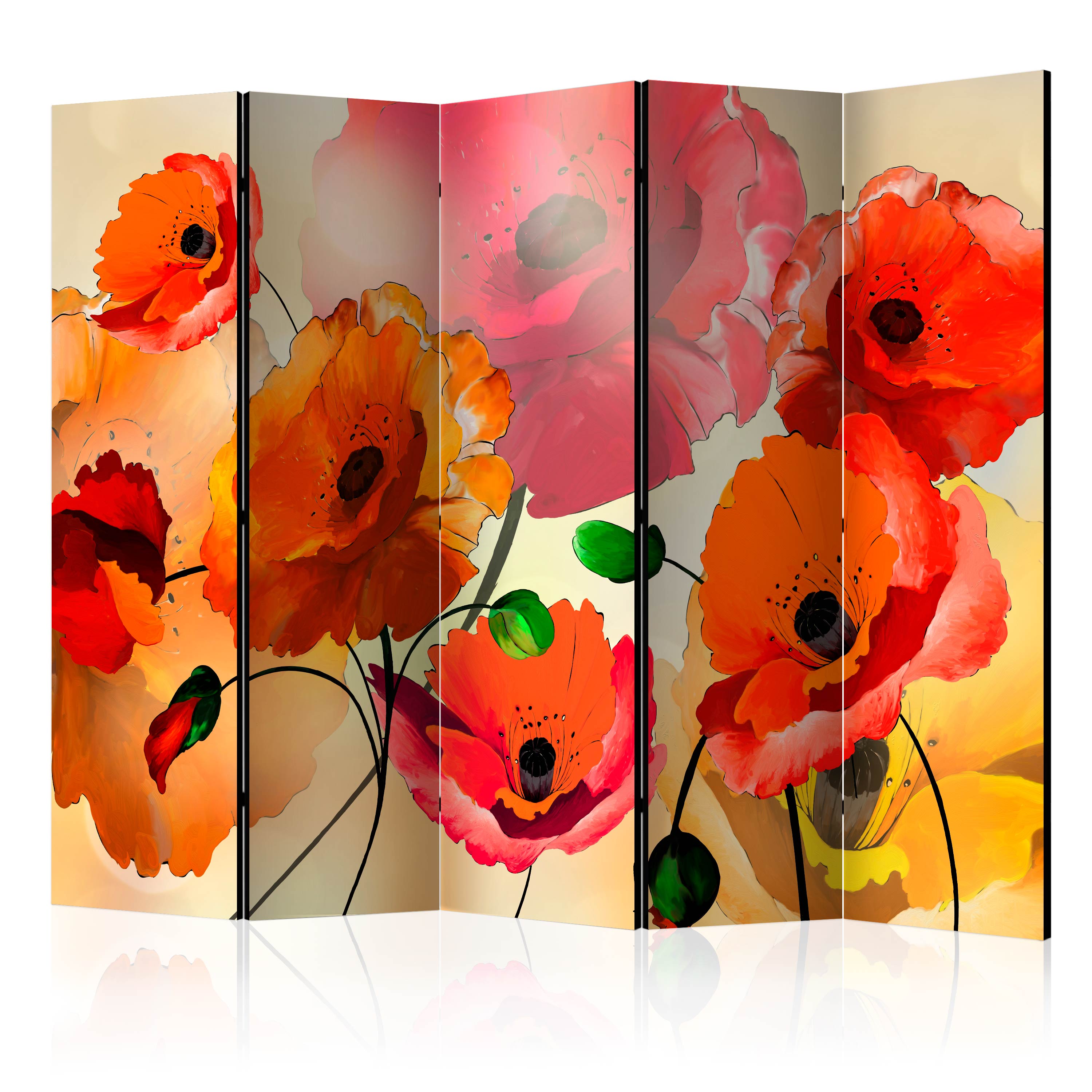 Rumsavdelare Skärmvägg Arkiio Velvet Poppies II 225x172 cm