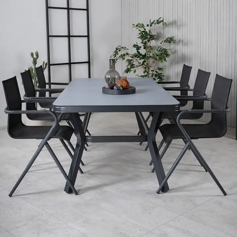Matgrupp Venture Home Vyn med 6 Anve Matstolar
