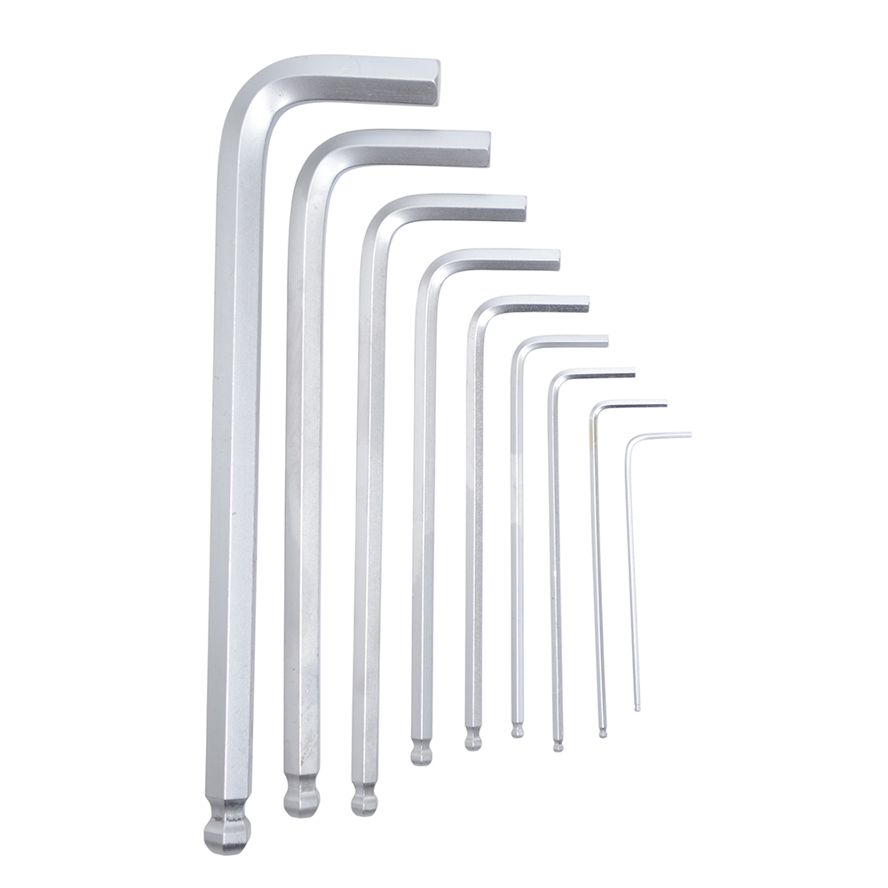 Sexkantsnyckelsats Boxer 9-delar CR.V-stål