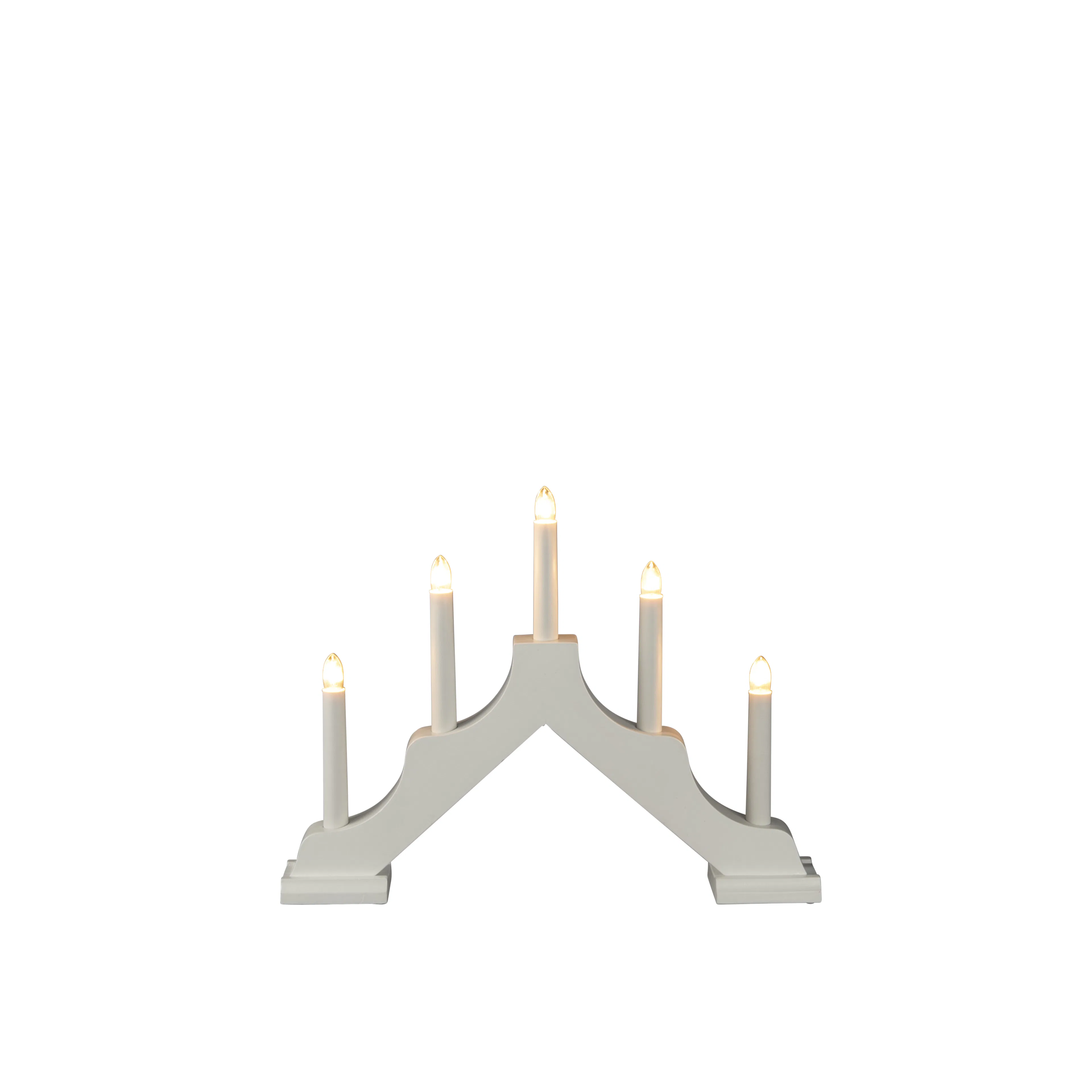 Adventsljusstake Gnojsö Konstsmide Basic Träljusstake Klassisk 5 LjusxVit