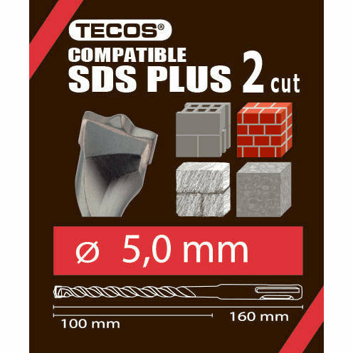 Skär Tecos SDS Plus 2-Skär