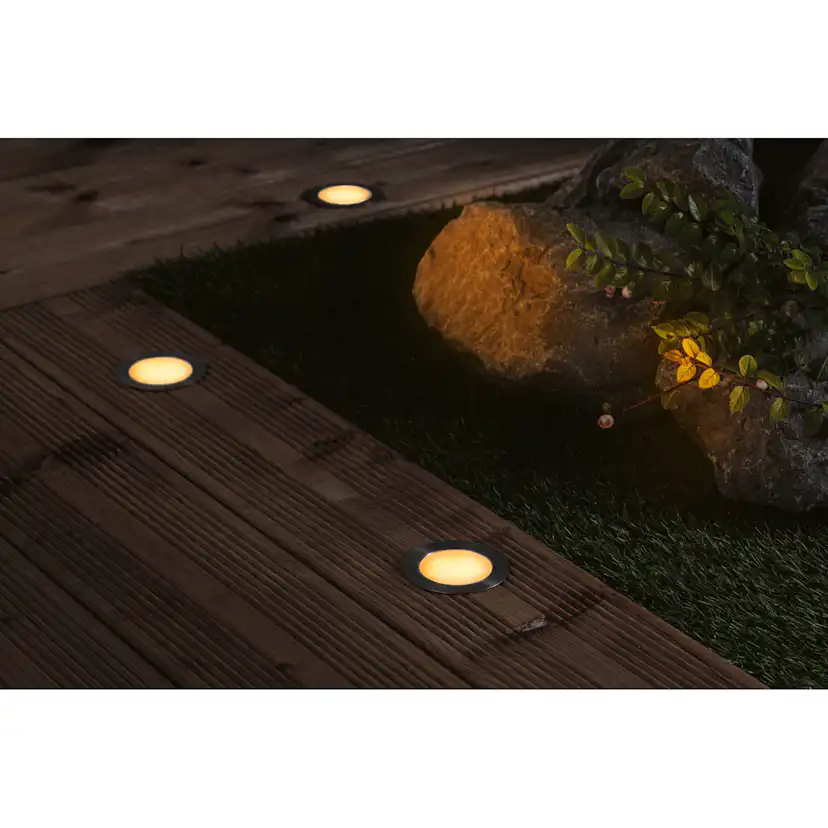 LED Infälld Markbelysning Paulmann Plug & Shine Floor Profil Spot Insektsvänlig IP67 2W 3-pack med Kabel & Transformator