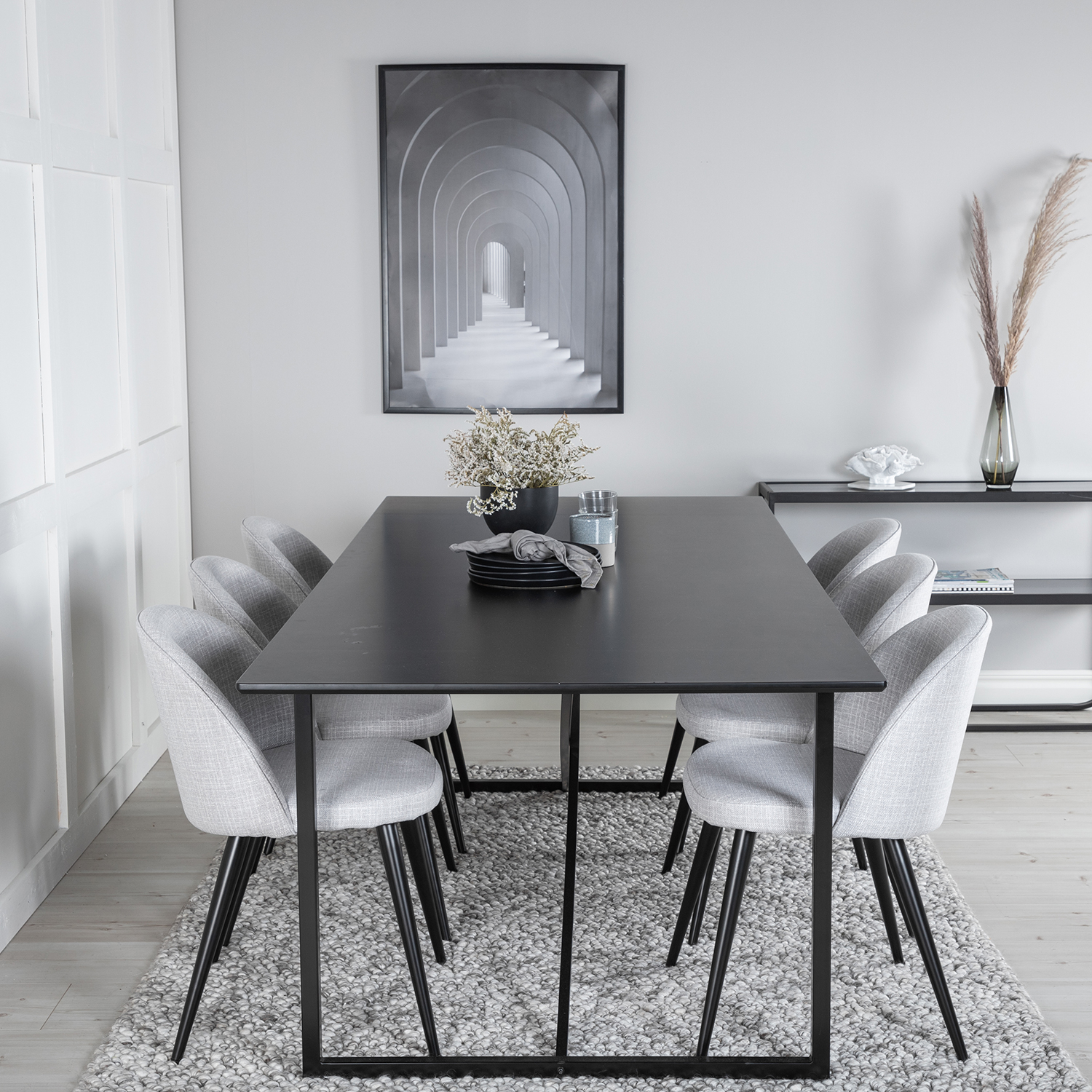 Matgrupp Venture Home Palaba med 6 Valentina Stolar Polyestertyg