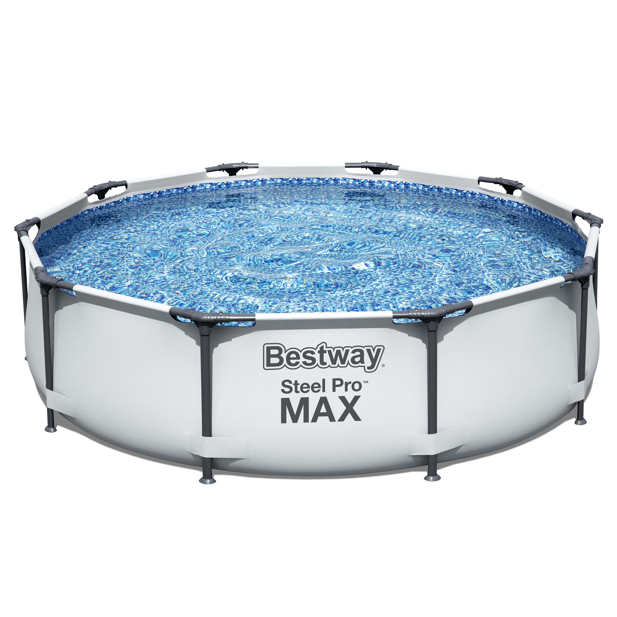 Poolpaket Bestway Steel Pro Max Ø3m Stålramspool Ovanmark med Filterpump