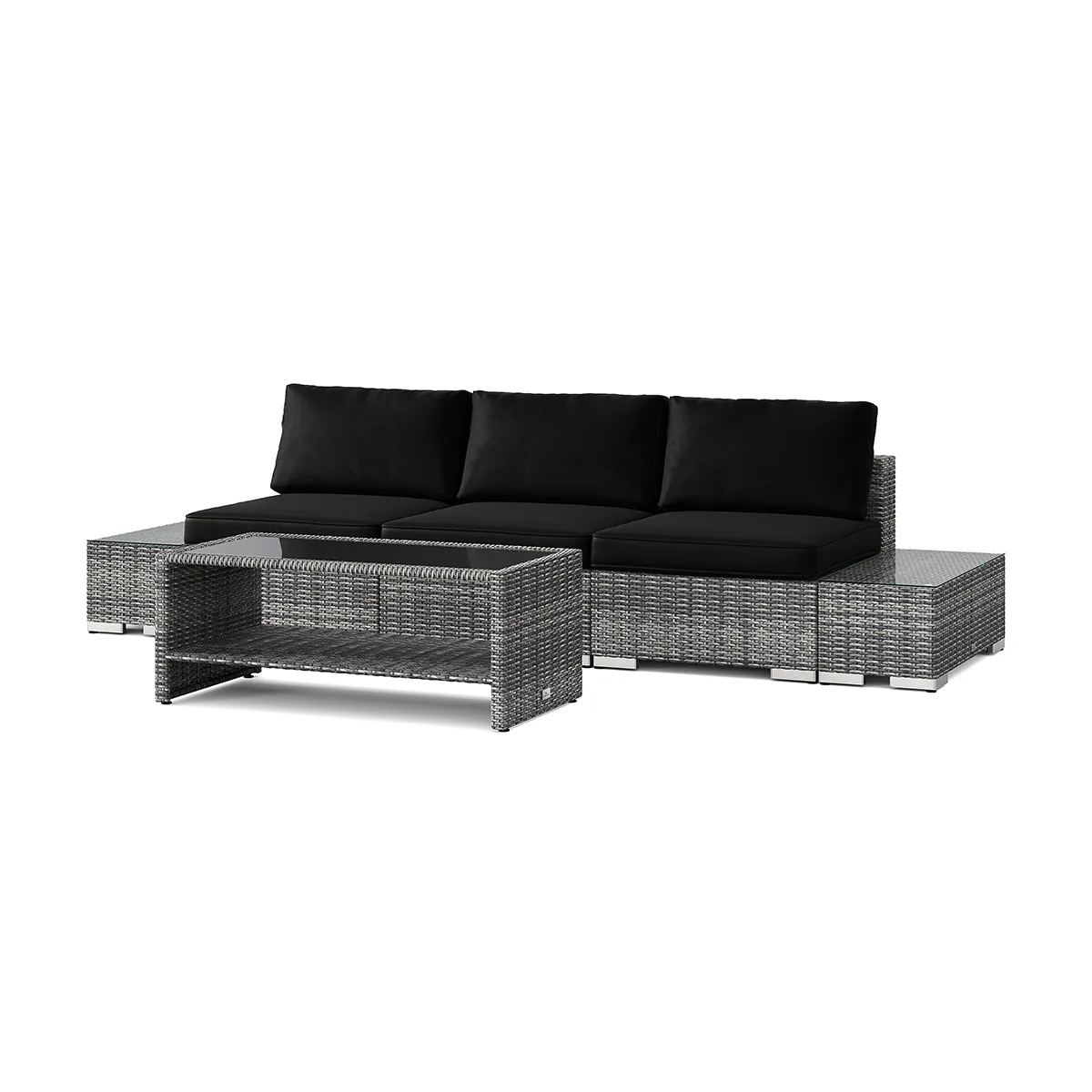 Loungegrupp Comfort Garden Bahamas utesoffa 3-sits med bord med hylla