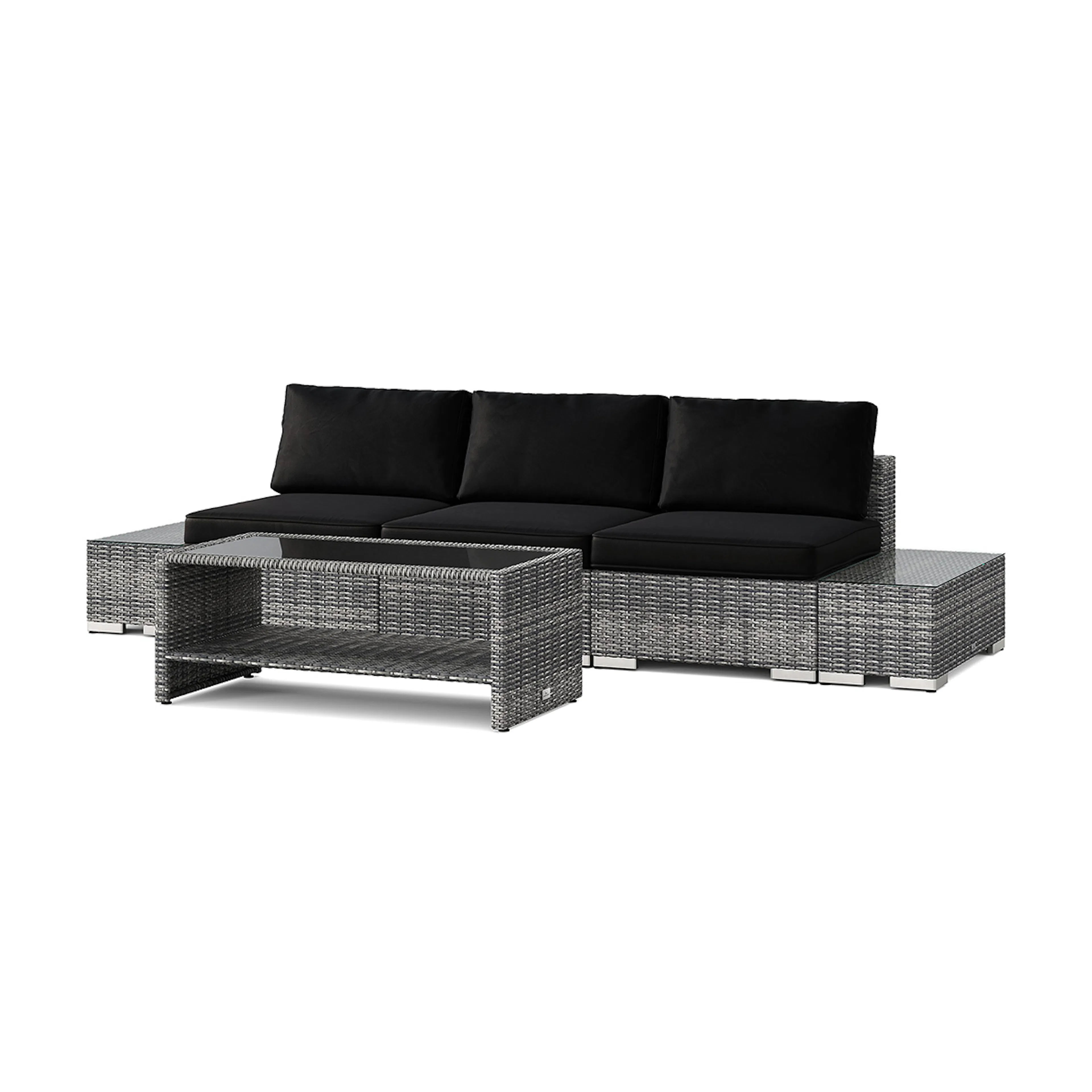 Loungegrupp Comfort Garden Bahamas utesoffa 3-sits med bord med hylla
