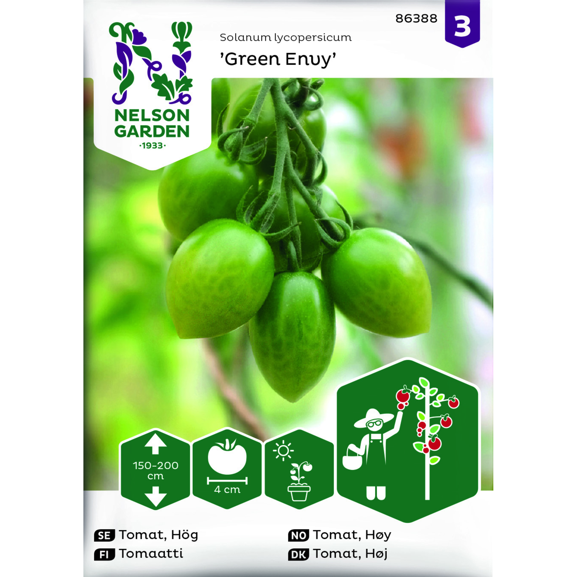 Frö Nelson Garden Tomat Hög Green Envy