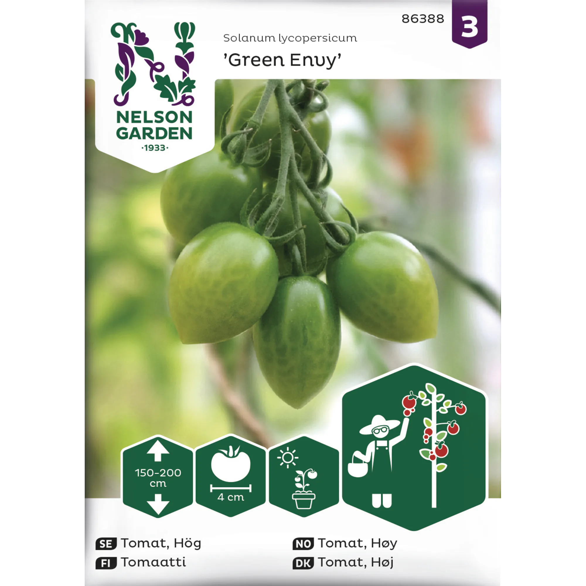 Frö Nelson Garden Tomat Hög Green Envy