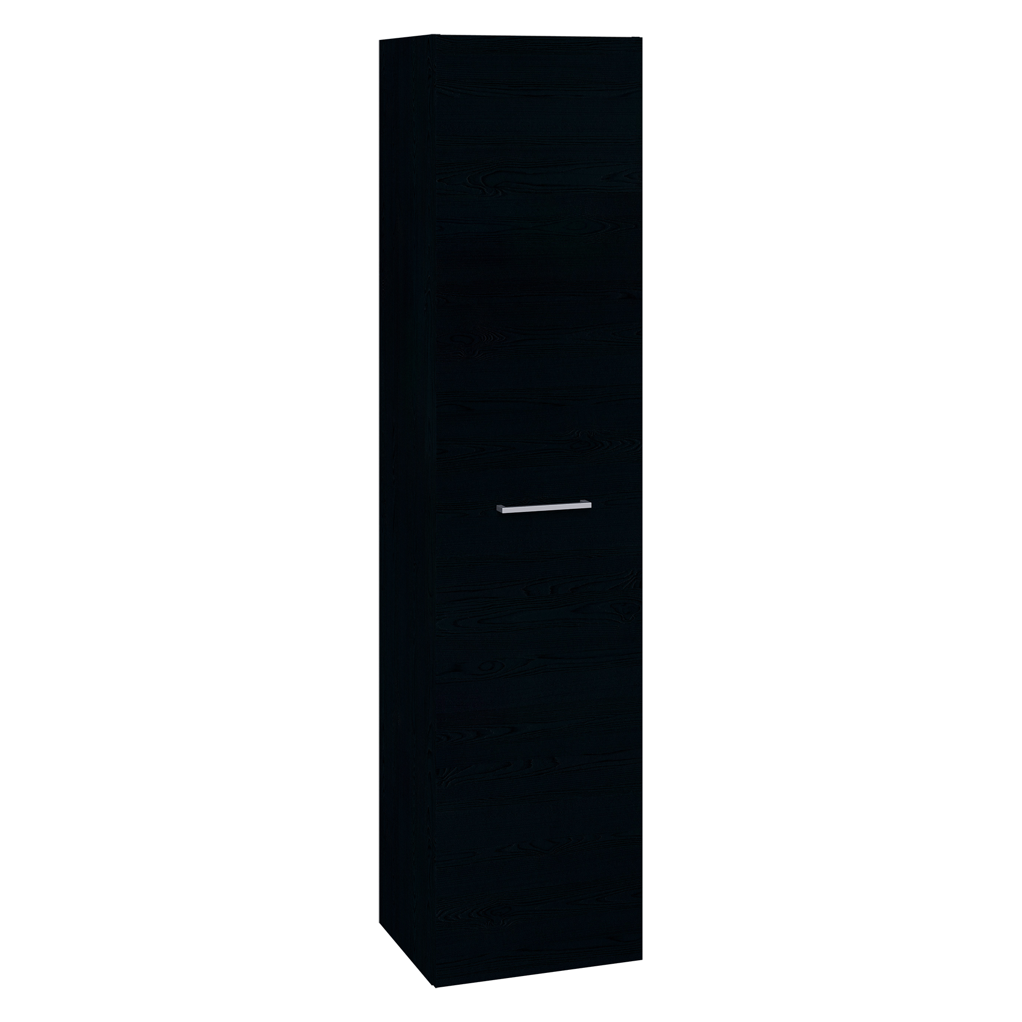 Högskåp 1 lucka 172,8*40*35 cm Svart Struktur, Högerhängd