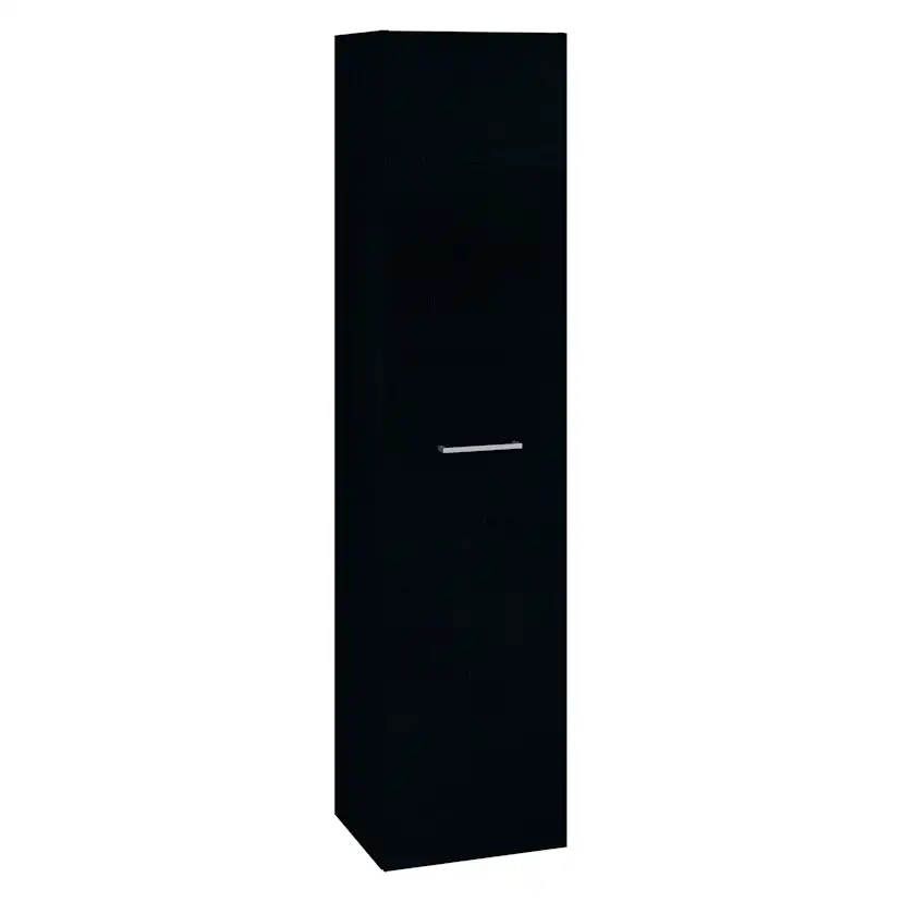 Högskåp 1 lucka 172,8*40*35 cm Svart Struktur, Högerhängd