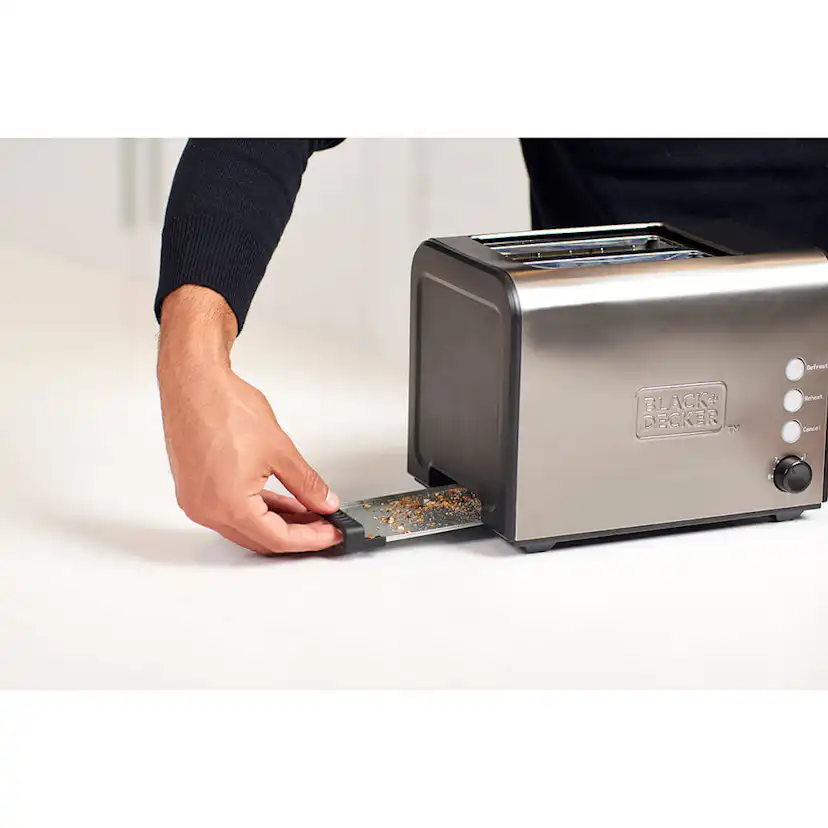Brödrost BLACK+DECKER 2-Skivor Borstat stål