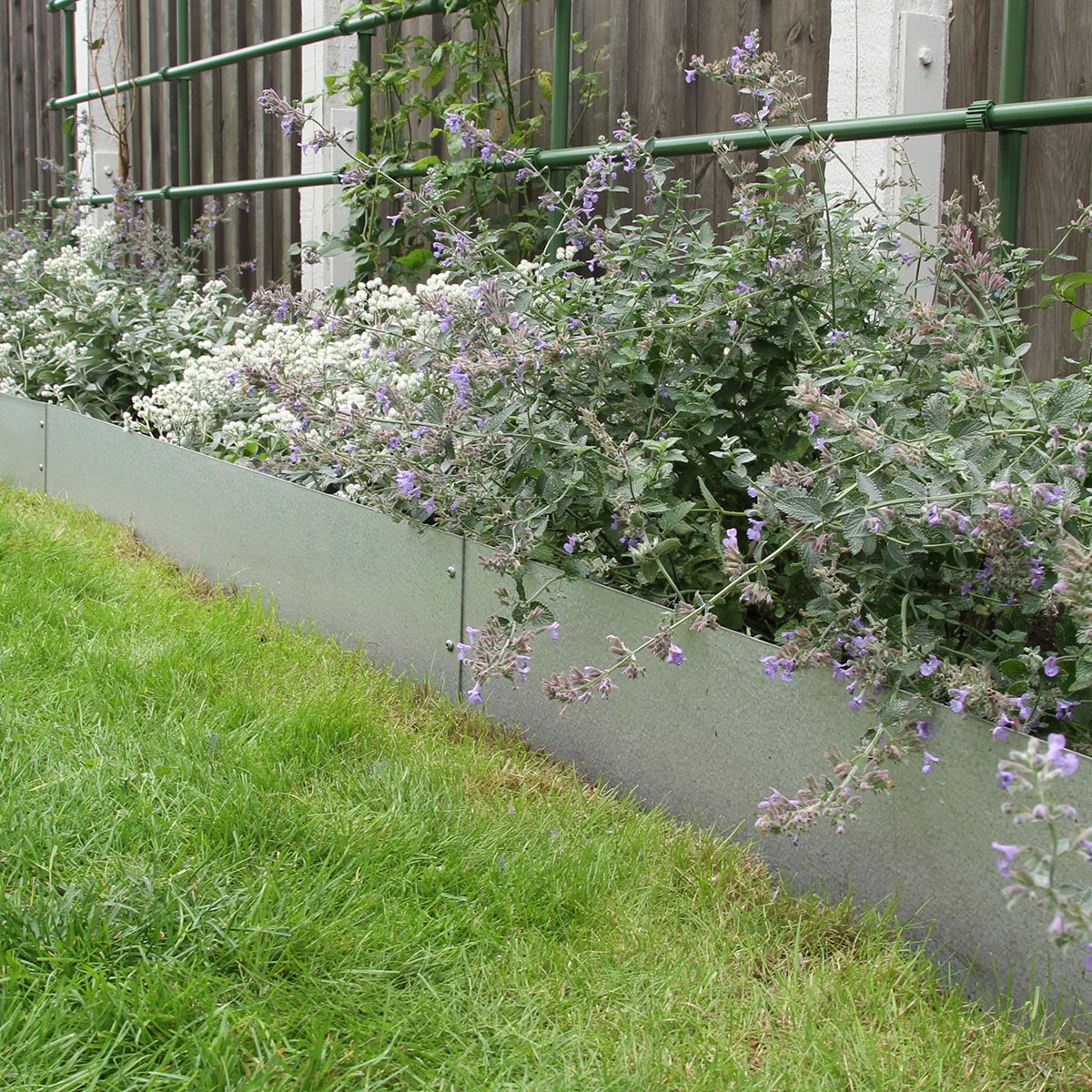 Planteringskant Flexigarden Aluzink 120 mm Hörn Justerbart