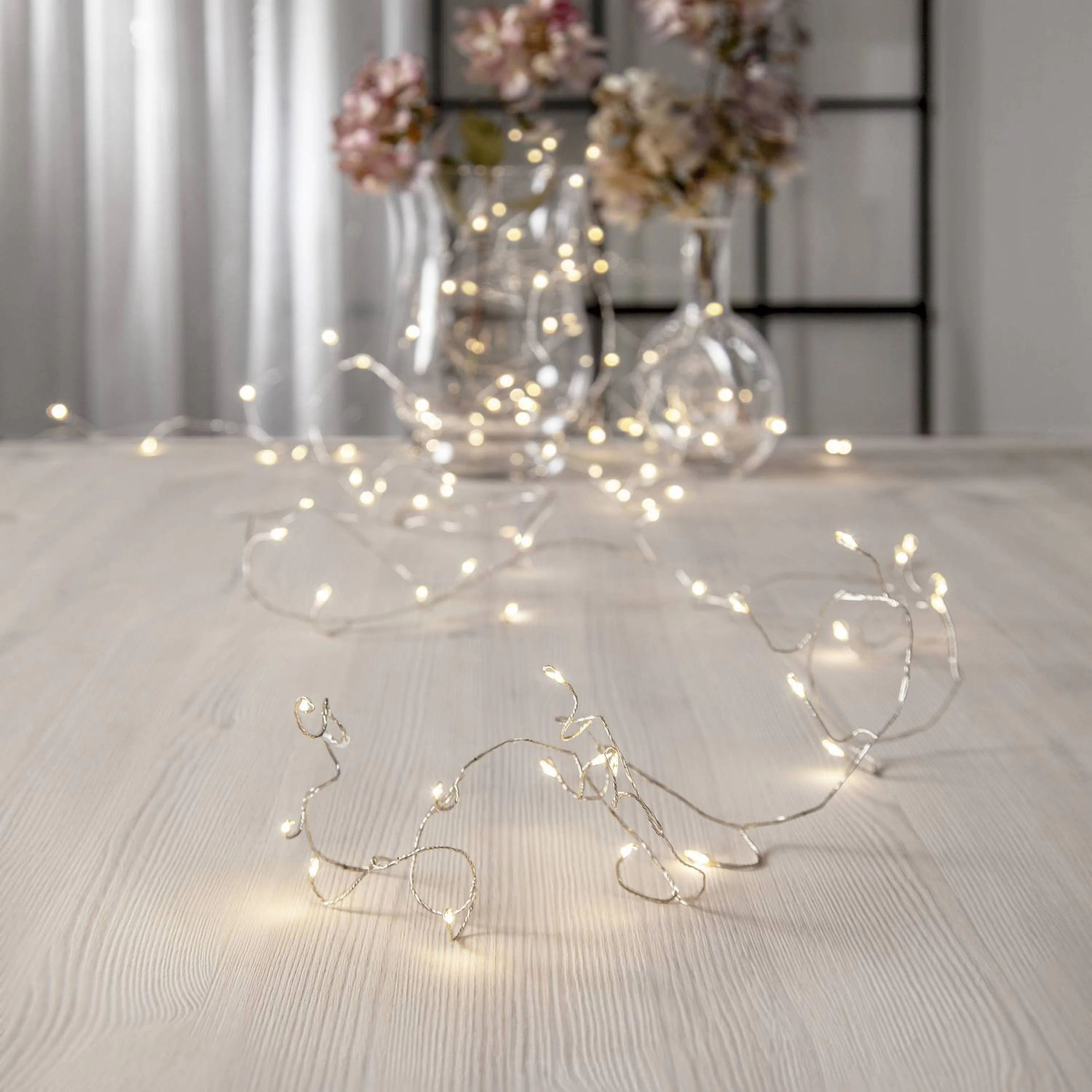 Ljusslinga Star Trading Dew Drop LED 100 Ljus Krabbljusslinga