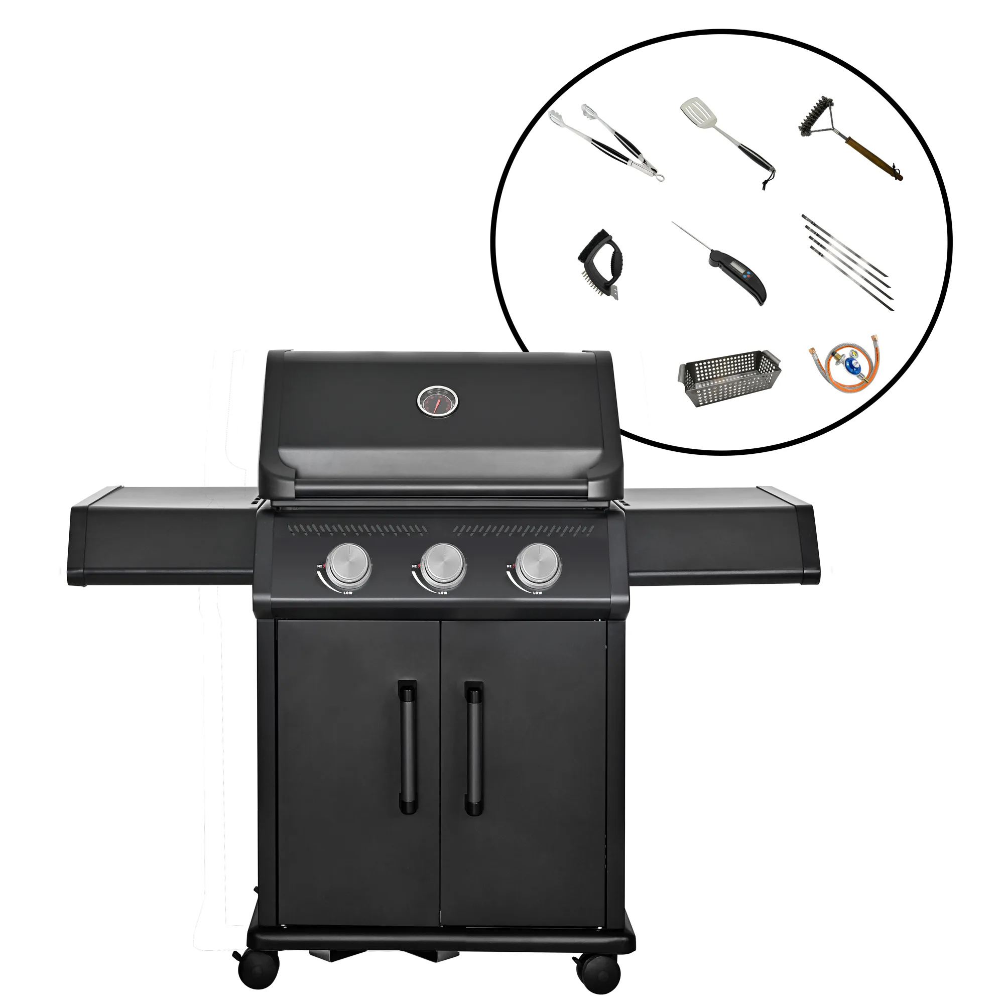 Gasolgrill Bluegaz X300 Paket Med Regulator & Grillset M