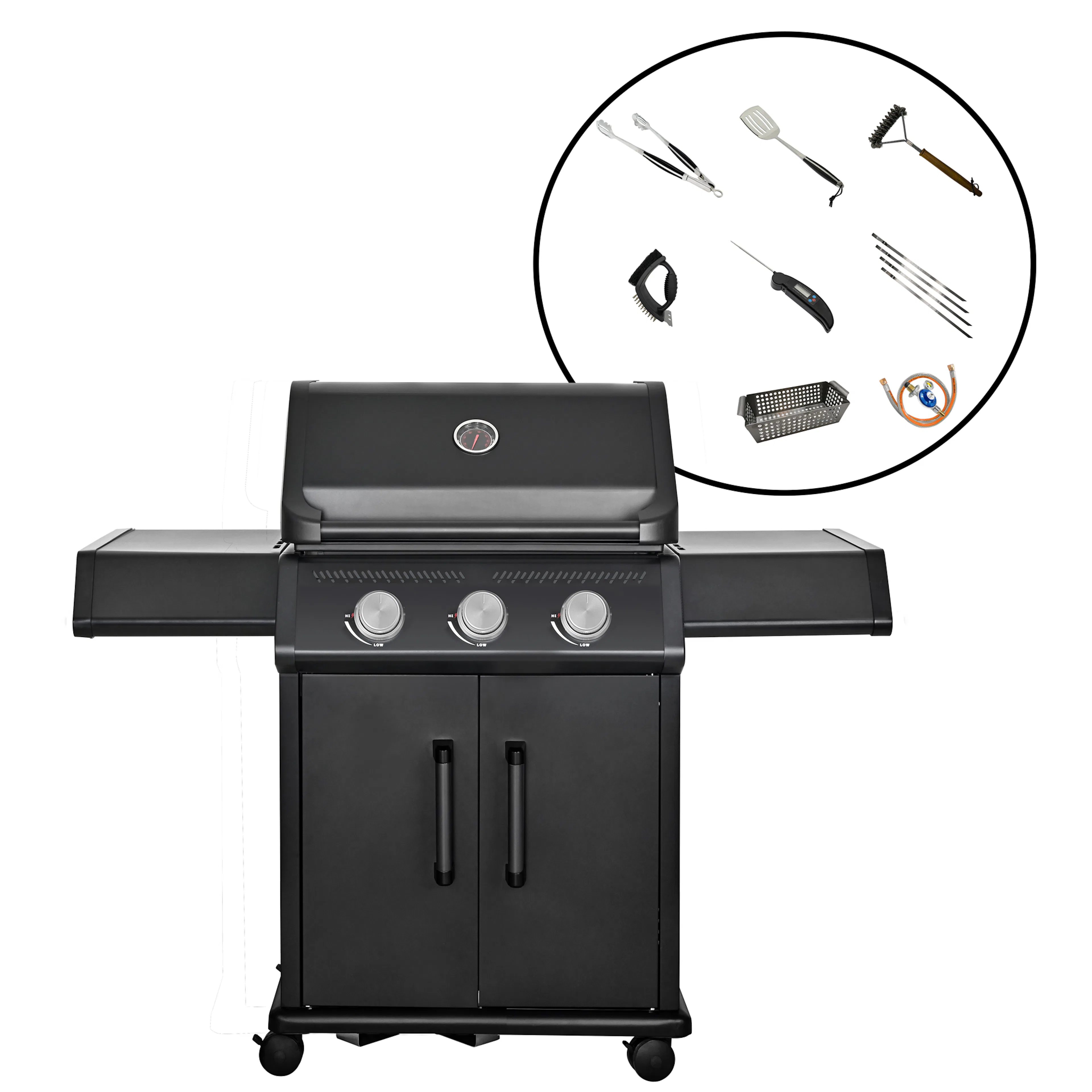 Gasolgrill Bluegaz X300 Paket Med Regulator & Grillset M