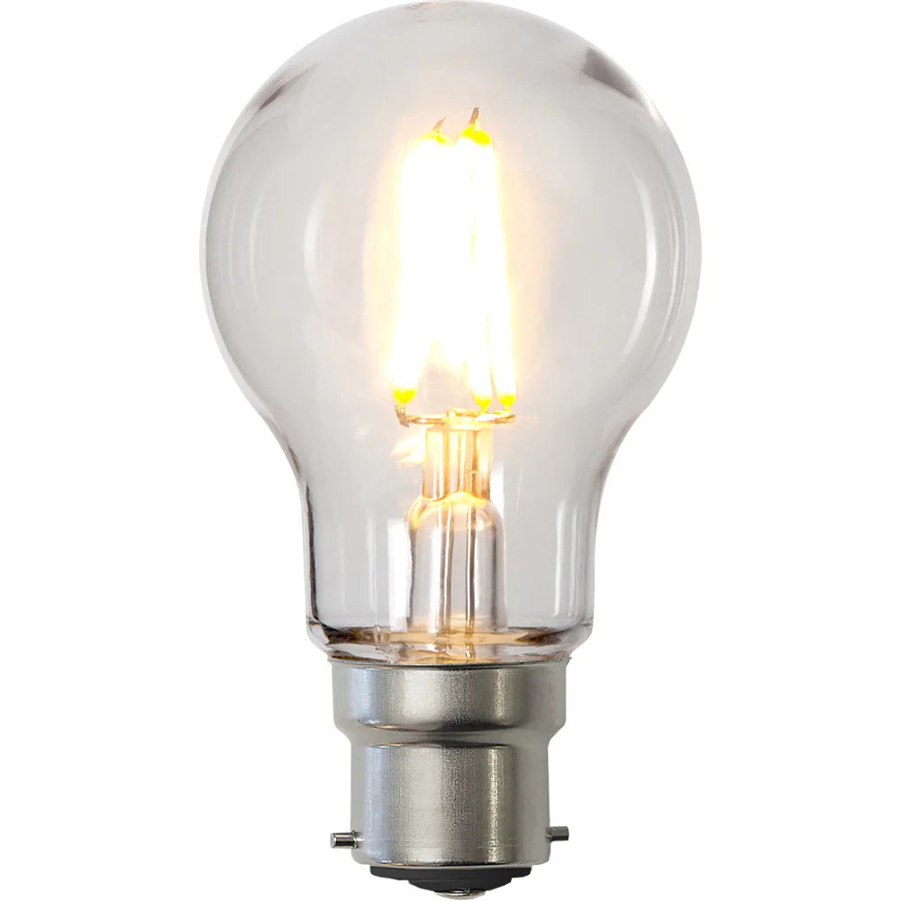 LEDlampaB22A55 Star Trading Outdoor Lighting PC Cover Filament