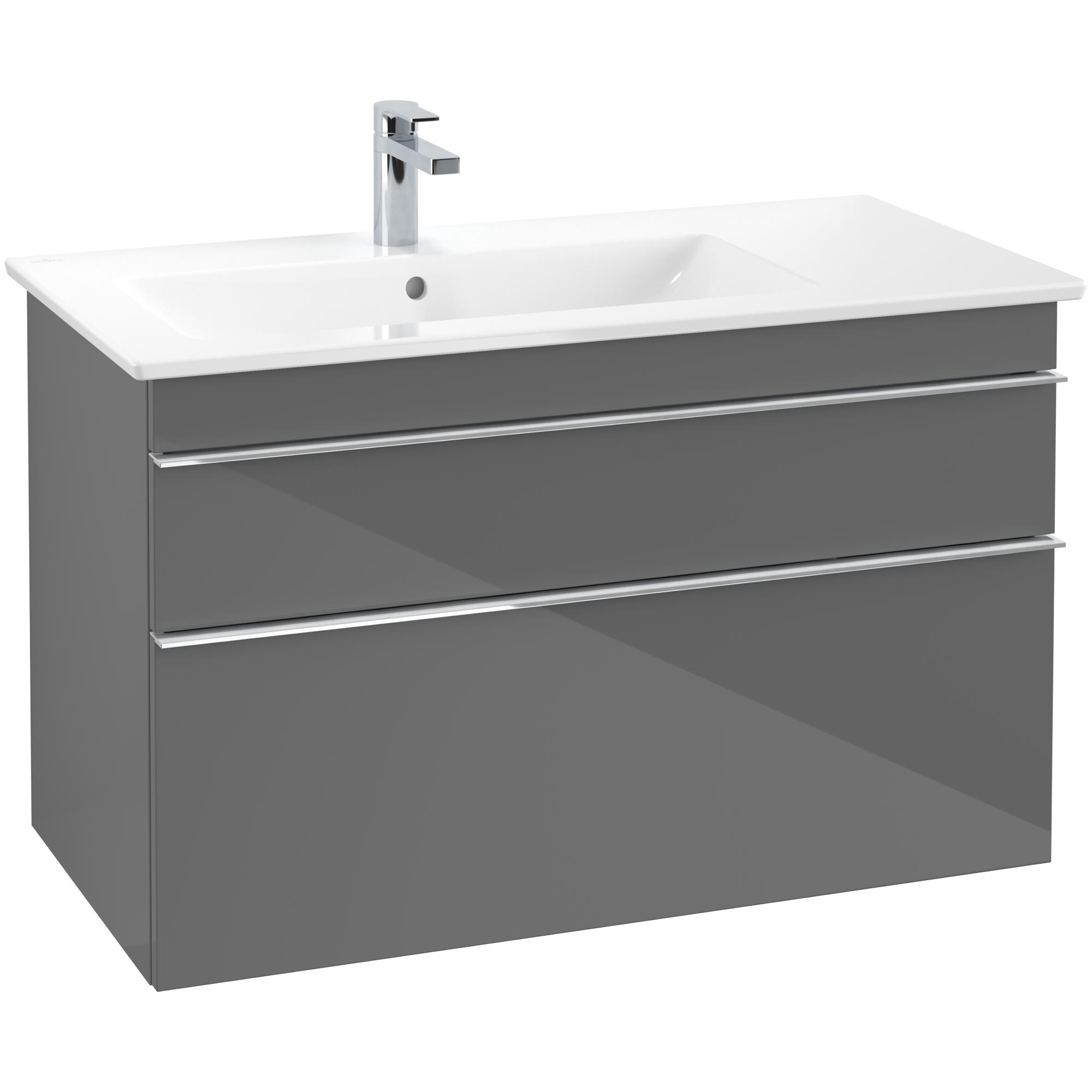 Tvättställsskåp Villeroy & Boch Venticello 95 cm med  2 Lådor för Ocentrerat Skåpstvättställ