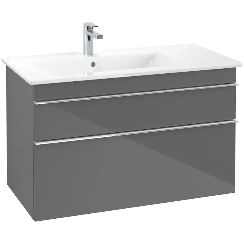 Tvättställsskåp Villeroy & Boch Venticello 95 cm med 2 Lådor för Ocentrerat Skåpstvättställ