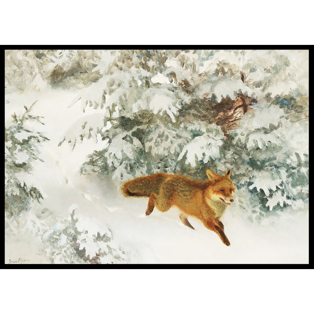 Poster Gallerix Räv i Vinterlandskap By Bruno Liljefors No1