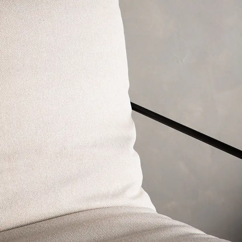 Fåtölj Venture Home Sedalia Beige Linne med Svart Minimalistisk Stålstomme