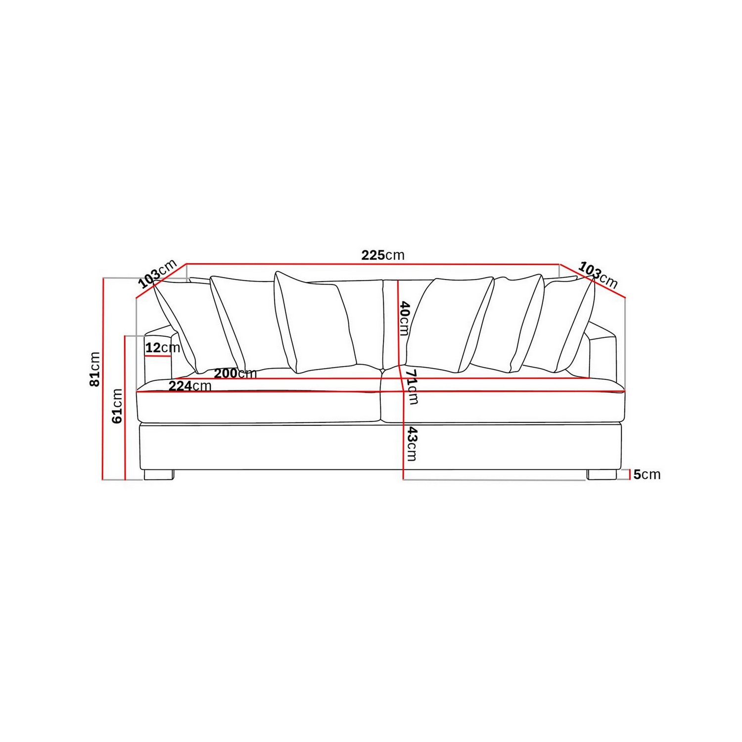 Soffa Scandinavian Choice Rossita 4-sits Djup Soffa
