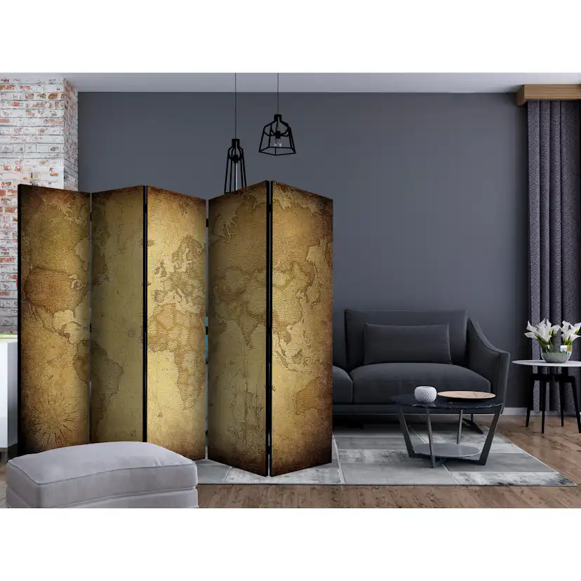 Rumsavdelare Skärmvägg Arkiio Old Map II 225x172 cm