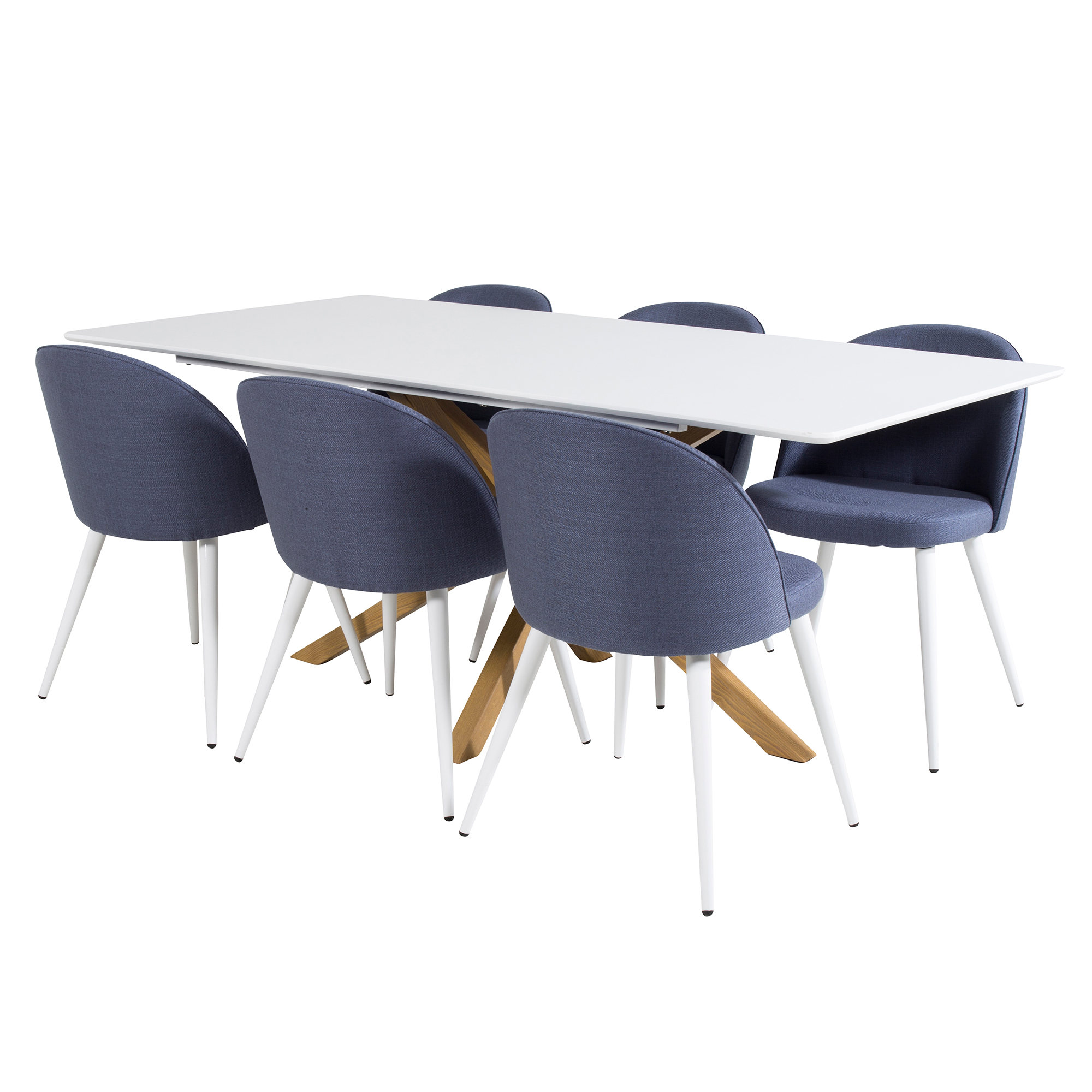 Matgrupp Venture Home Piata med 6 Valentina Stolar Polyestertyg