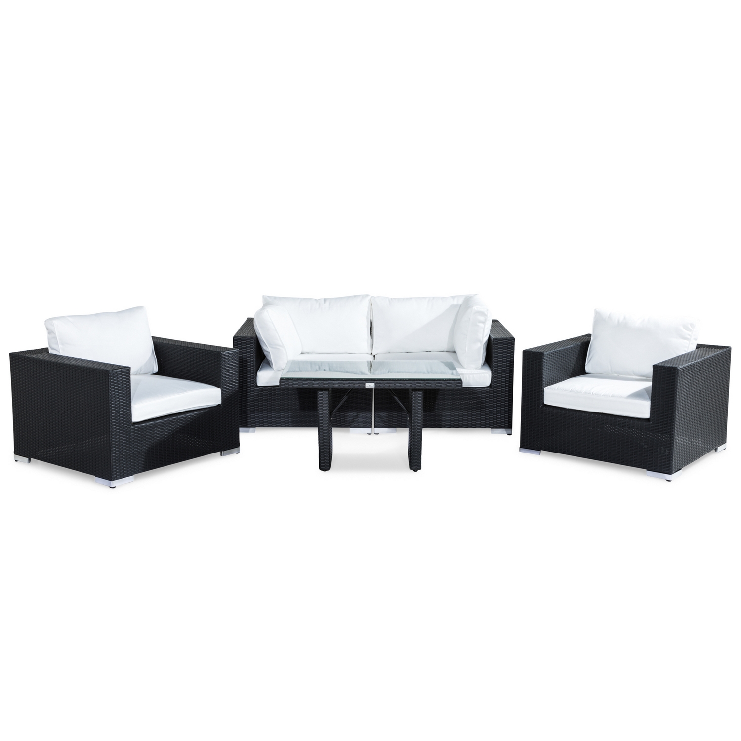 Loungegrupp Comfort Garden Bahamas 4-sits med 2 Fåtöljer och Soffbord 100x60 Utomhus