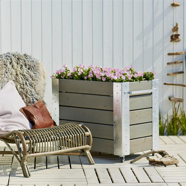 Blomlåda PLUS Cubic Gråbrun 87x50x70 cm