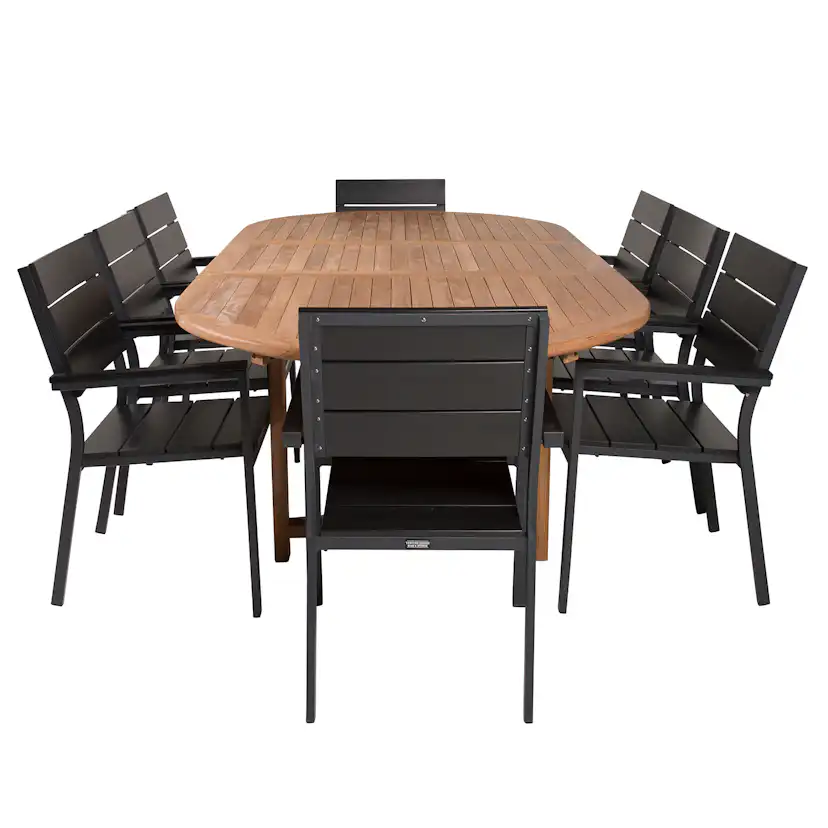 Matgrupp Venture Home Kenya 180-240x120 Teak med 8 Levels Karmstolar