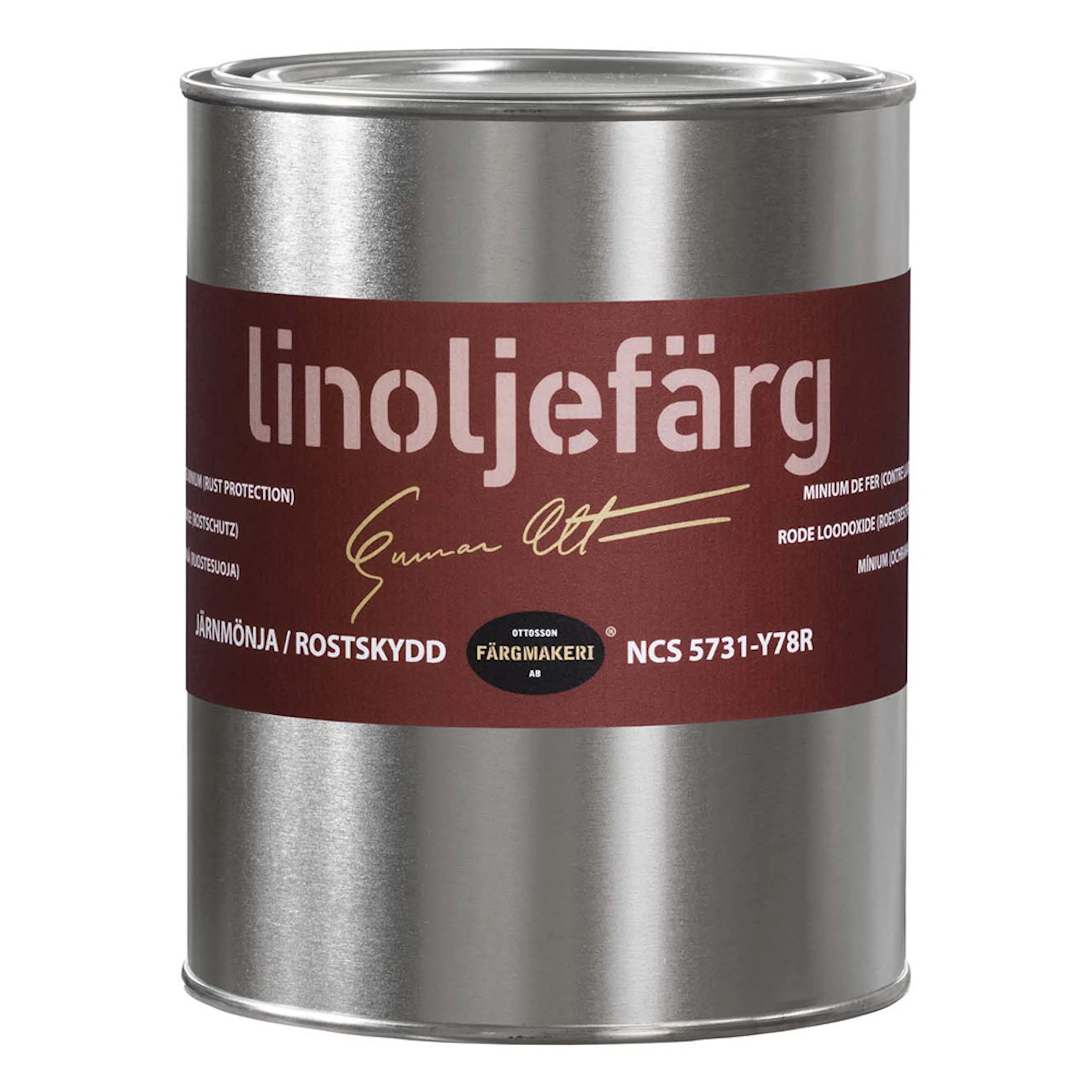 LINOLJEFÄRG JÄRNMÖNJA 1L Burk storlek: 1 Liter