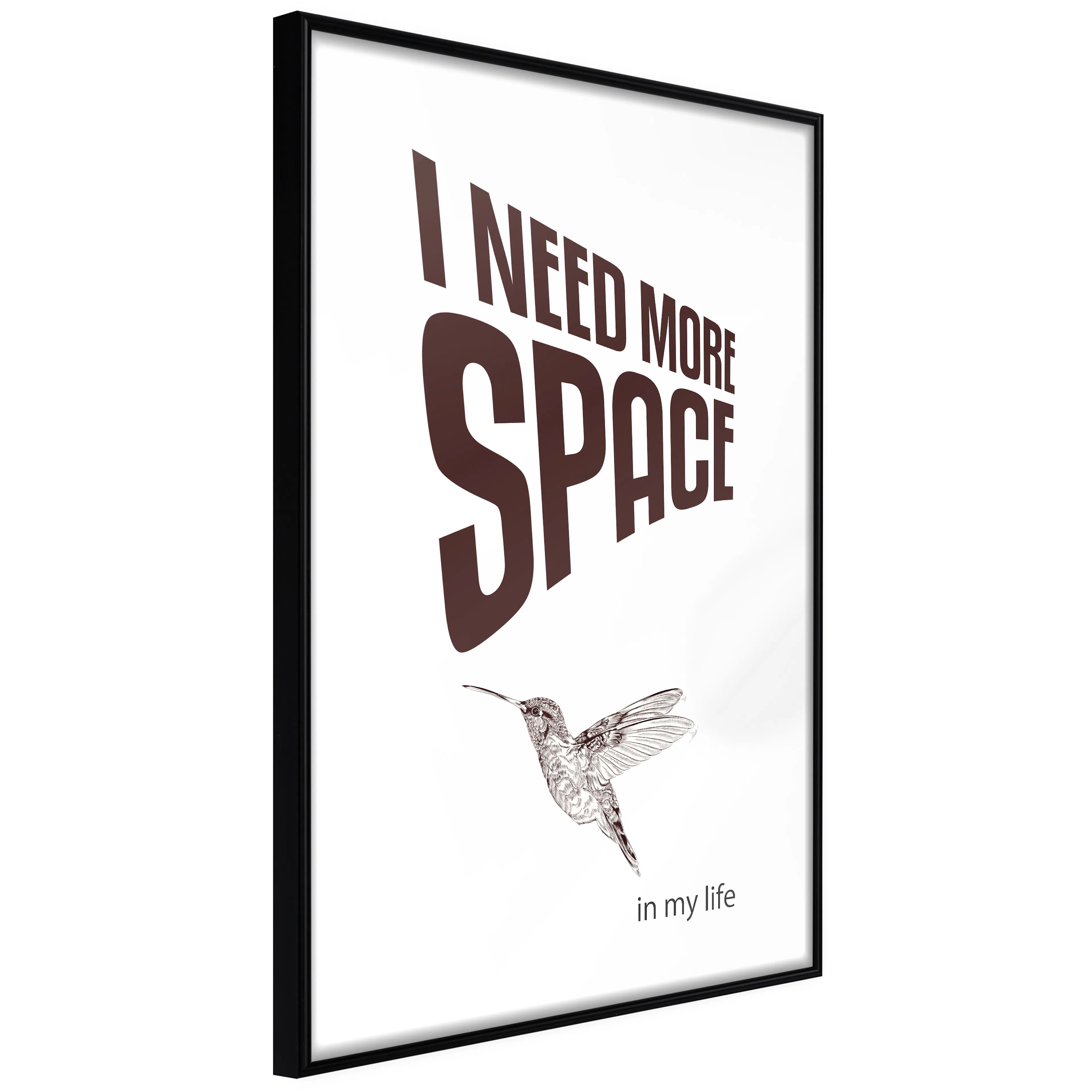 Affisch - I Need More Space [Poster] 20x30 Svart ram, 20x30 cm