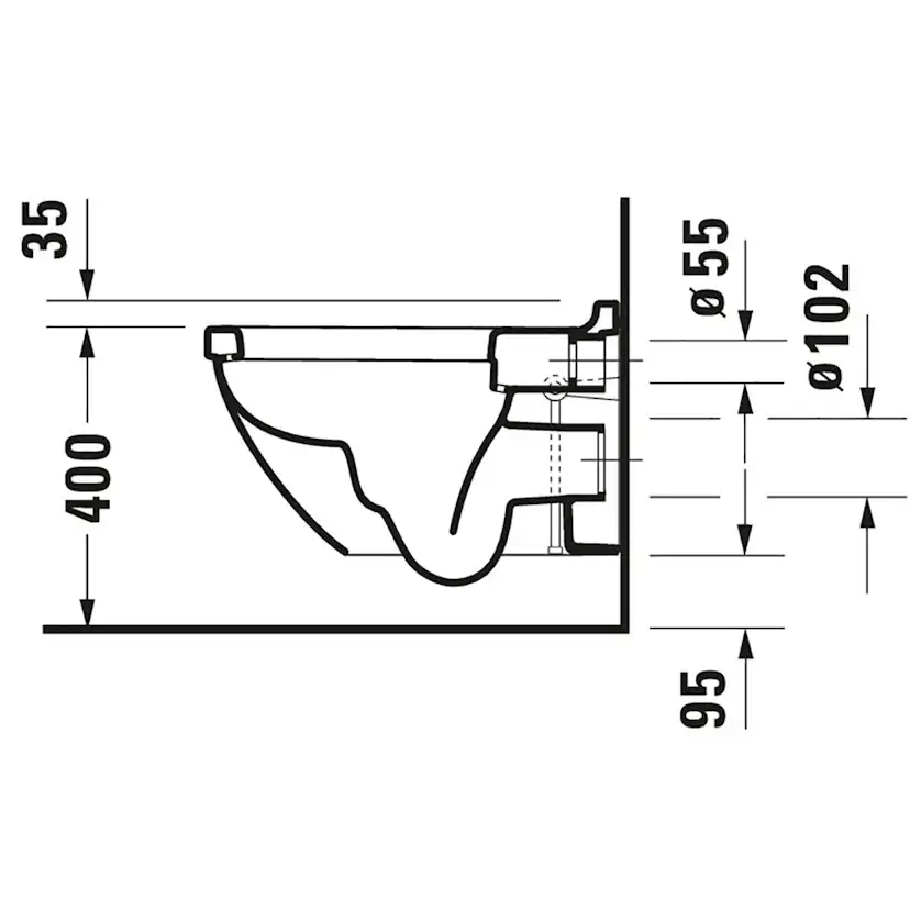 Vägghängd Toalettstol Duravit Starck 3 222509