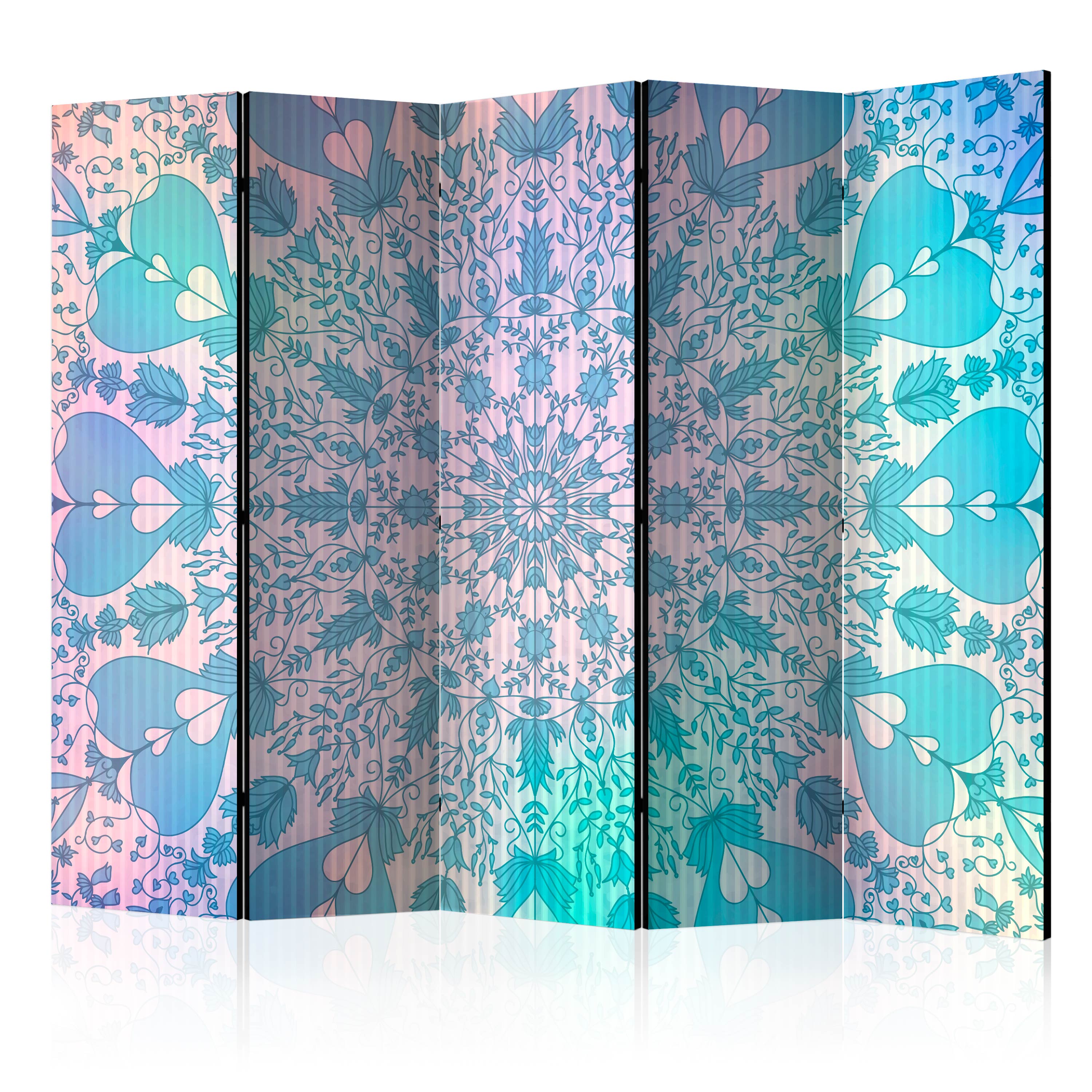 Rumsavdelare Skärmvägg Arkiio Girly Mandala Blue II 225x172 cm