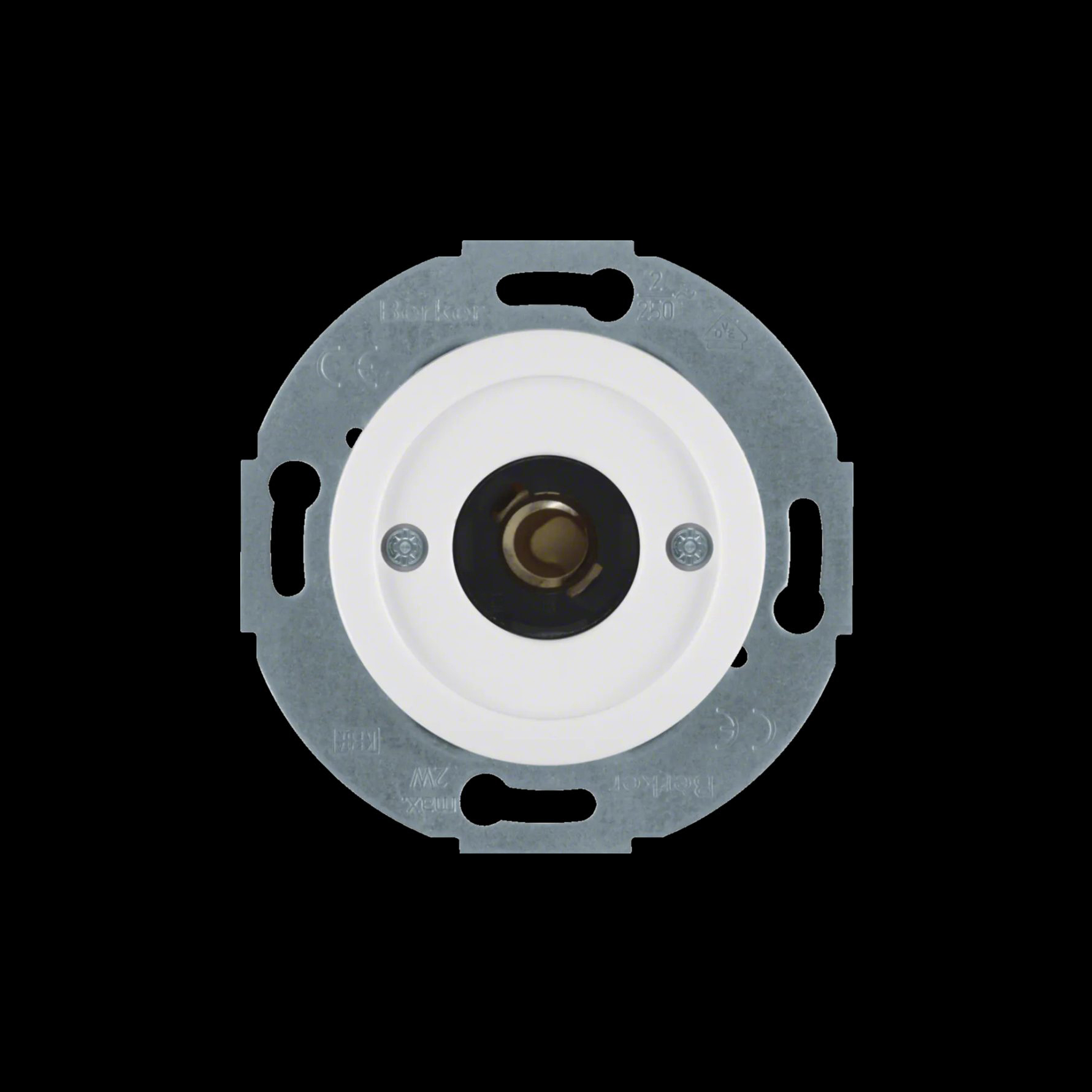 Tryckknapp Hager 1-polig Insats utan Klor Återfjädrande för Signallampa E10 2 A 2 W Serie 1930