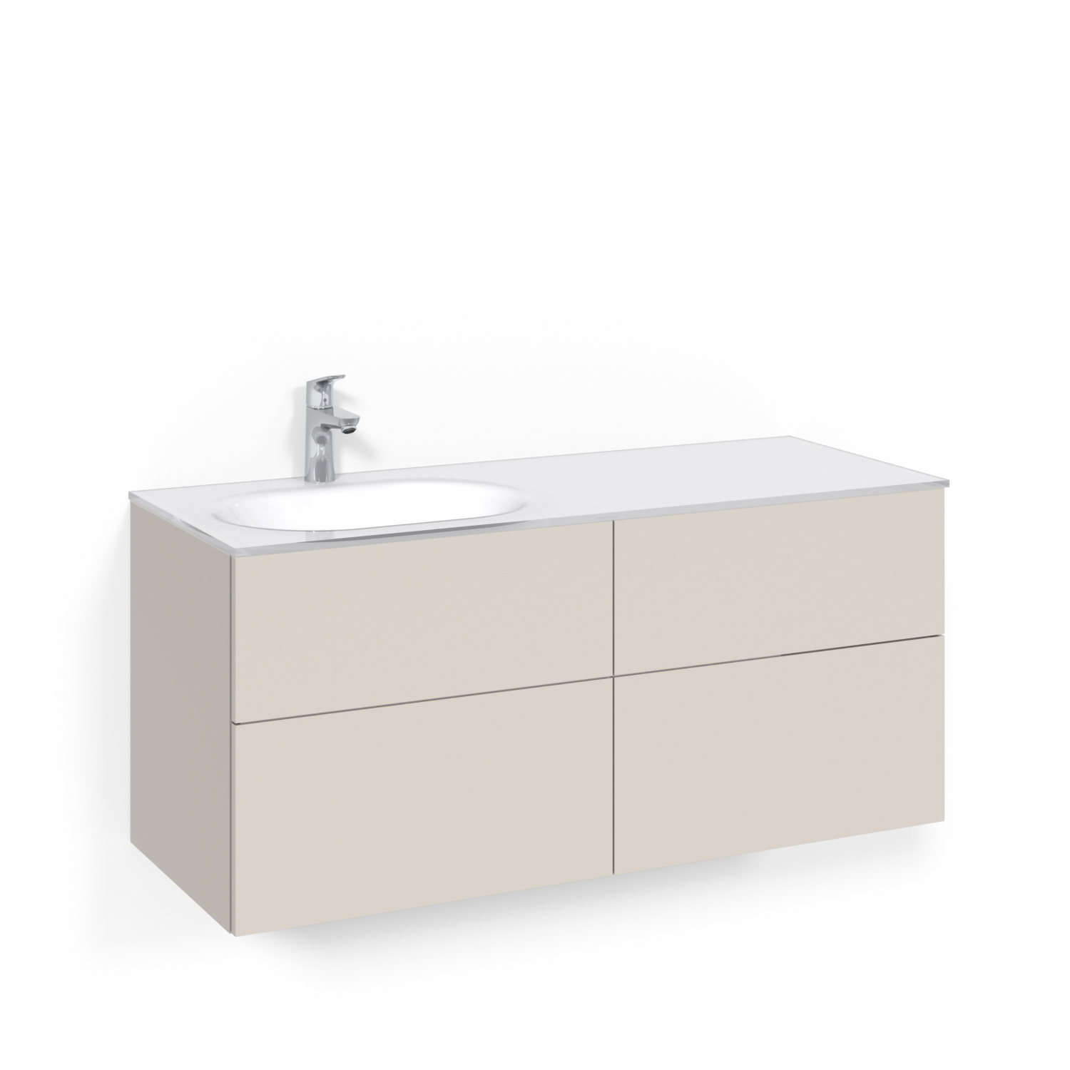 Tvättställsskåp Macro Design Crown Plain Med Glastvättställ