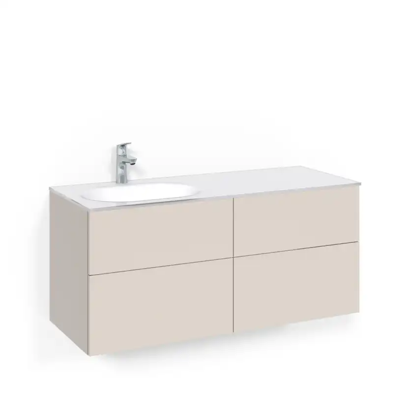Tvättställsskåp Macro Design Crown Plain Med Glastvättställ