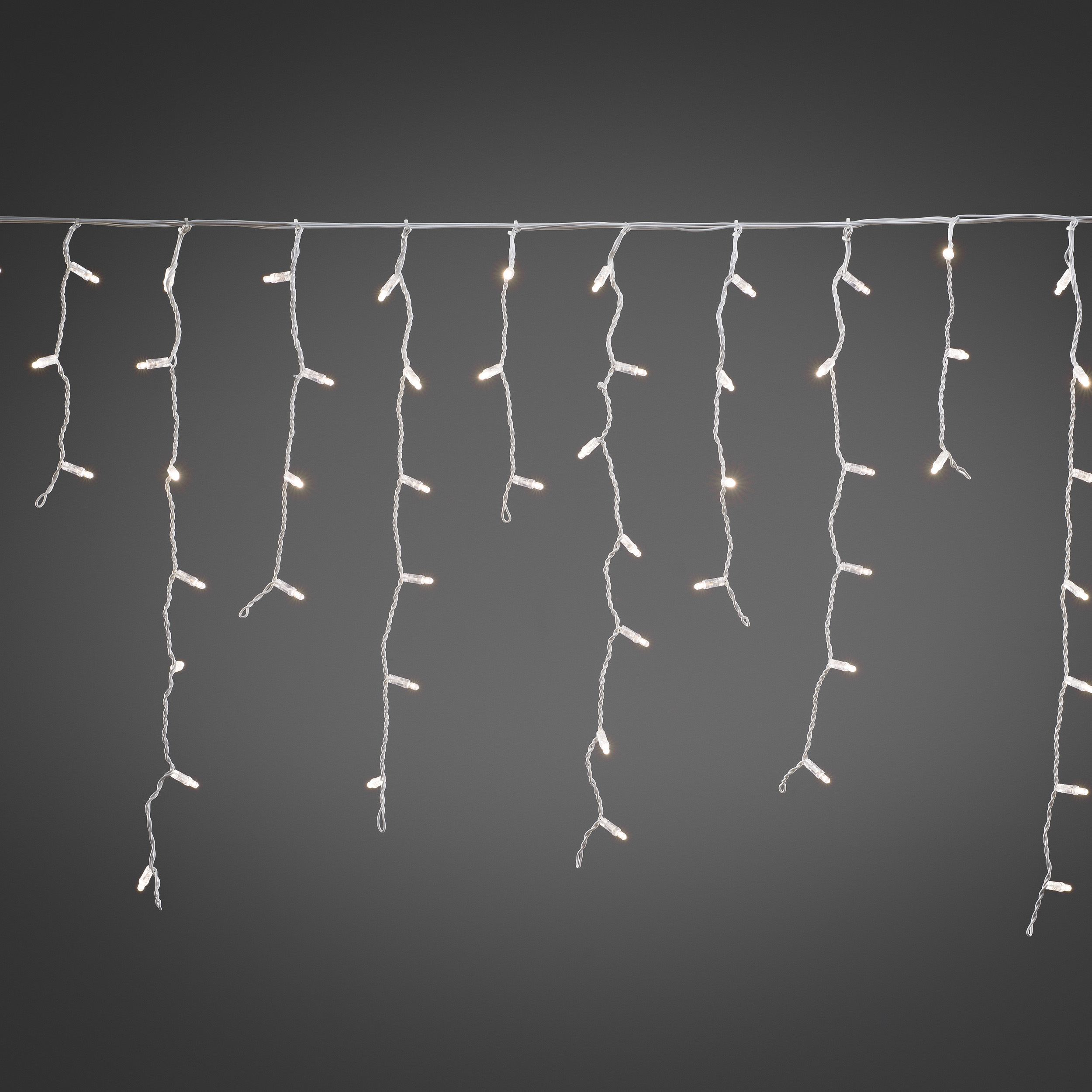 Startset istapp 100 LED Vit kabel